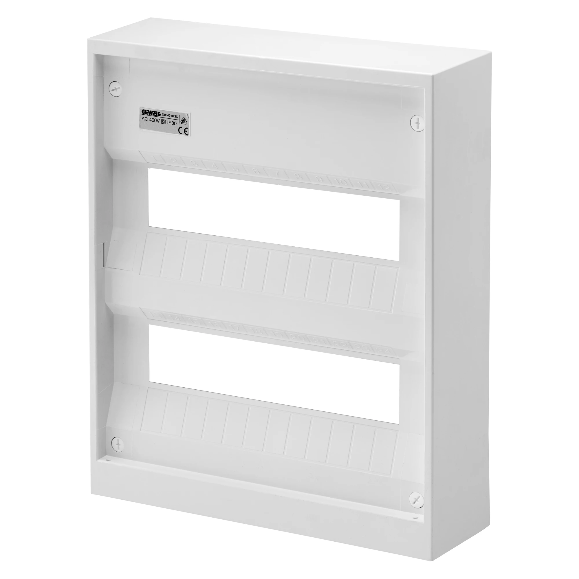 GEWISS GW43112S PLASTIC FRONTAL FOR WALL MOUNTING ENCLOSURE 24 MODULES (img_001)