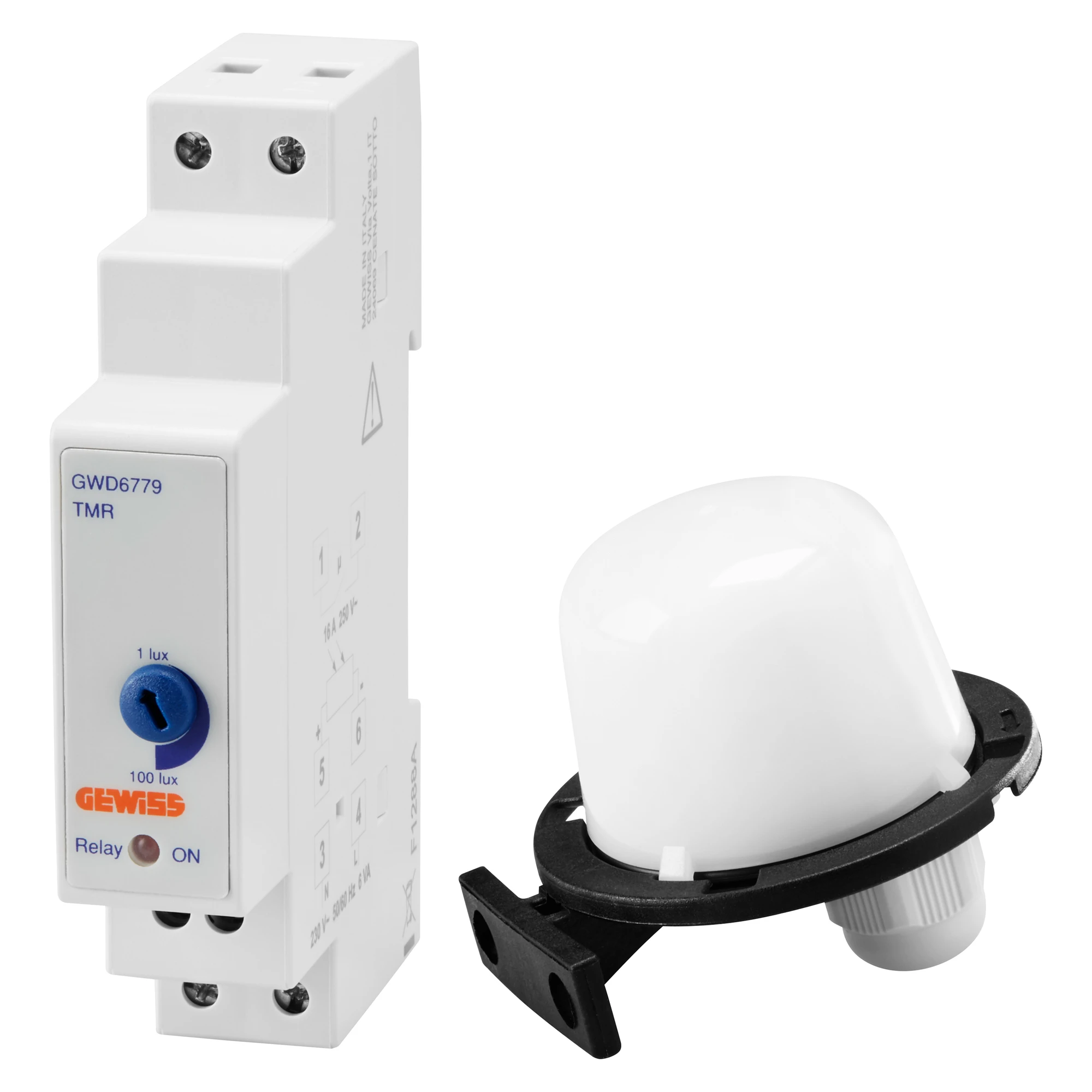 GEWISS GWD6779 TWILIGHT SWITCH - OUTDOOR PROBE - 1…100LUX - 1 NO CONTACT - 1 MODULE (img_001) GEWISS GWD6779 TWILIGHT SWITCH - OUTDOOR PROBE - 1…100LUX - 1 NO CONTACT - 1 MODULE (img_001)