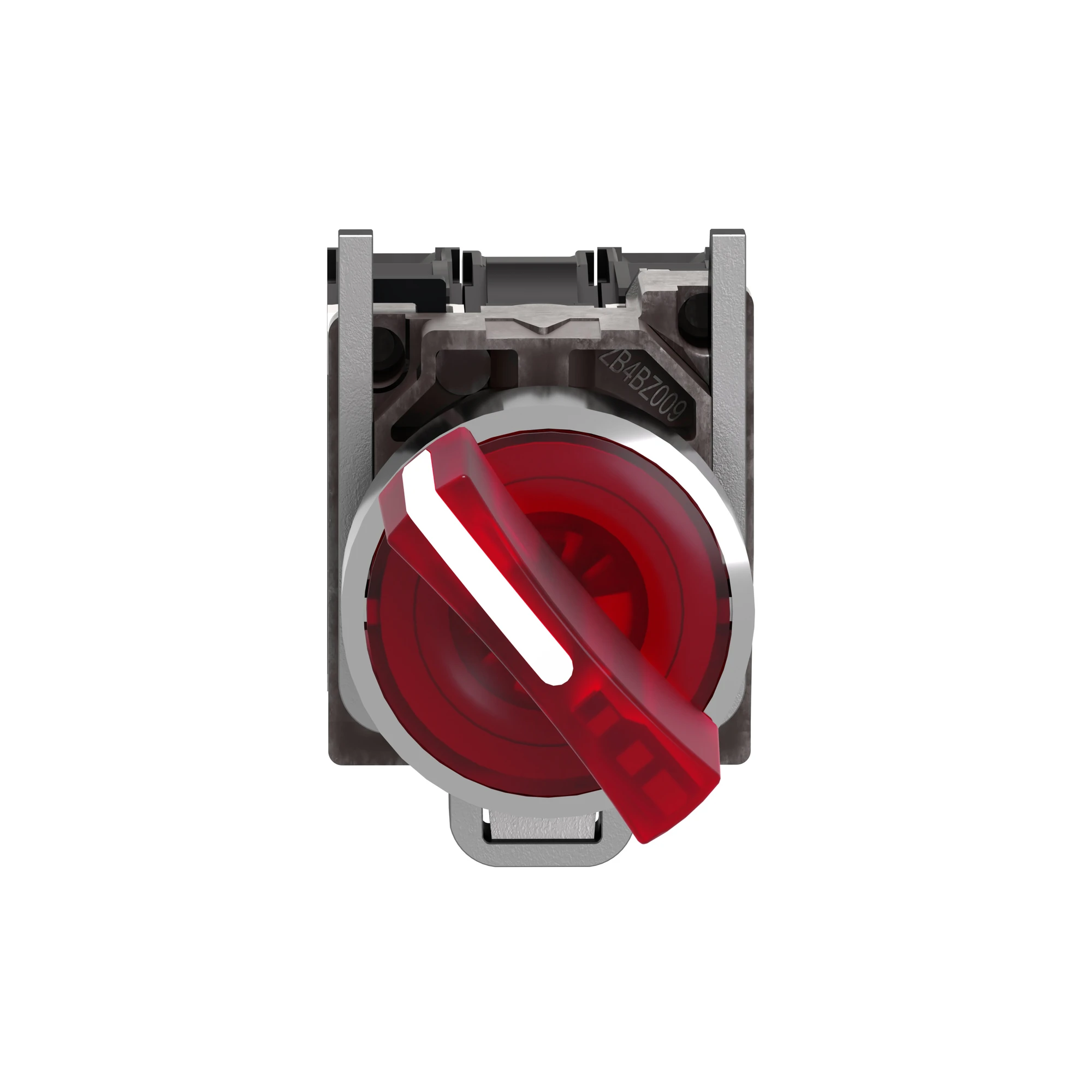Schneider Electric XB4BK124B5 Illuminated Selector Switch, Harmony XB4, Metal, 22mm, Red, Universal LED, 2 Positions, 1NO+1NC, 24V ACDC (img_005)