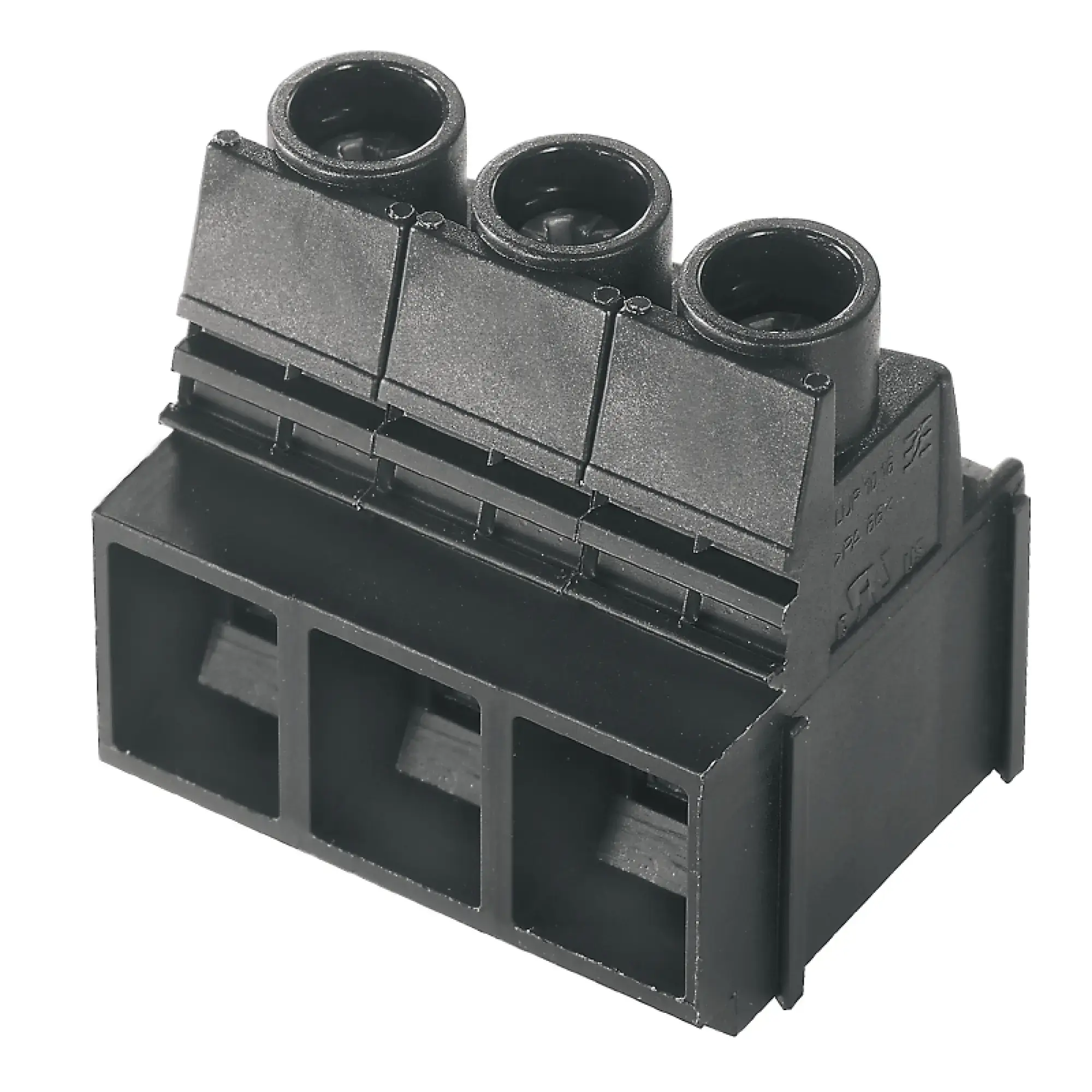 Weidmüller 1192990000 PCB terminal, 1000 V, 76 A, Pitch in mm: 10.16, 16 mm², Number of poles: 3, Clamping yoke connection, THT solder connection, 90°, Box (img_001)