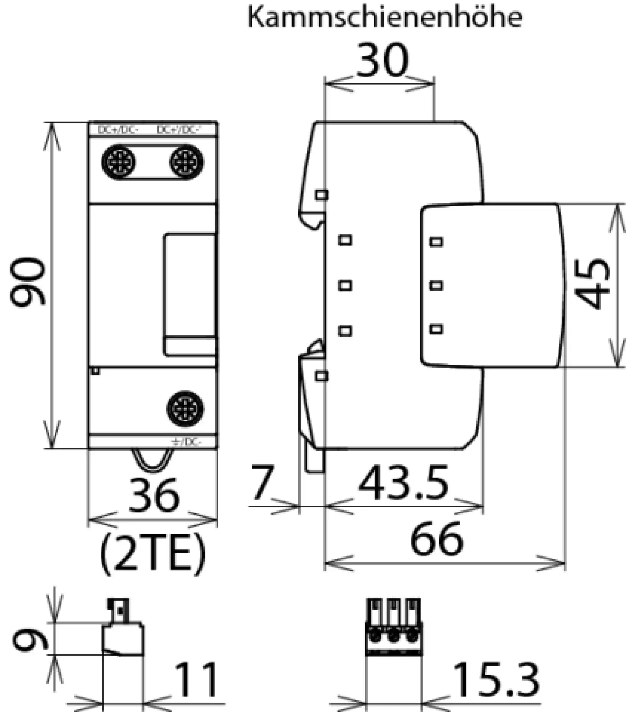 Dehn 971127 Coord. lightn. current arrester Type 1 DEHNsecure M for d.c. circuits (img_002) Dehn 971127 Coord. lightn. current arrester Type 1 DEHNsecure M for d.c. circuits (img_002)