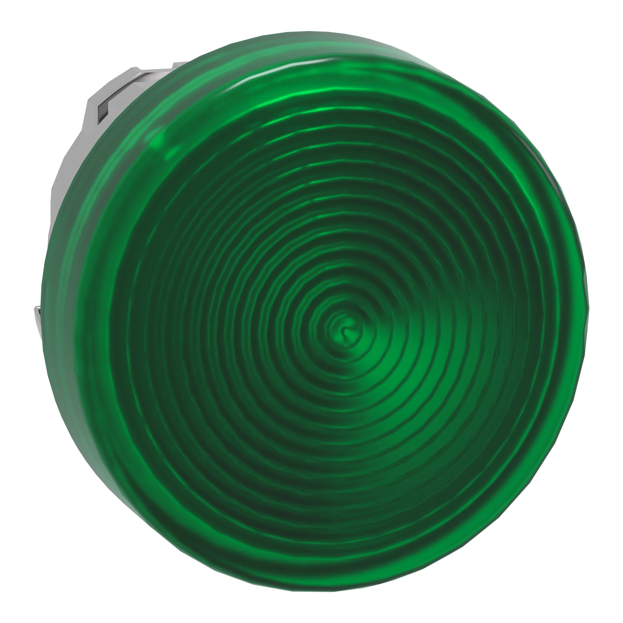 Schneider Electric ZB4BV033S Pilot light, front element, Harmony XB4, metal, 22mm, green, for universal LED, grooved dome (img_001)