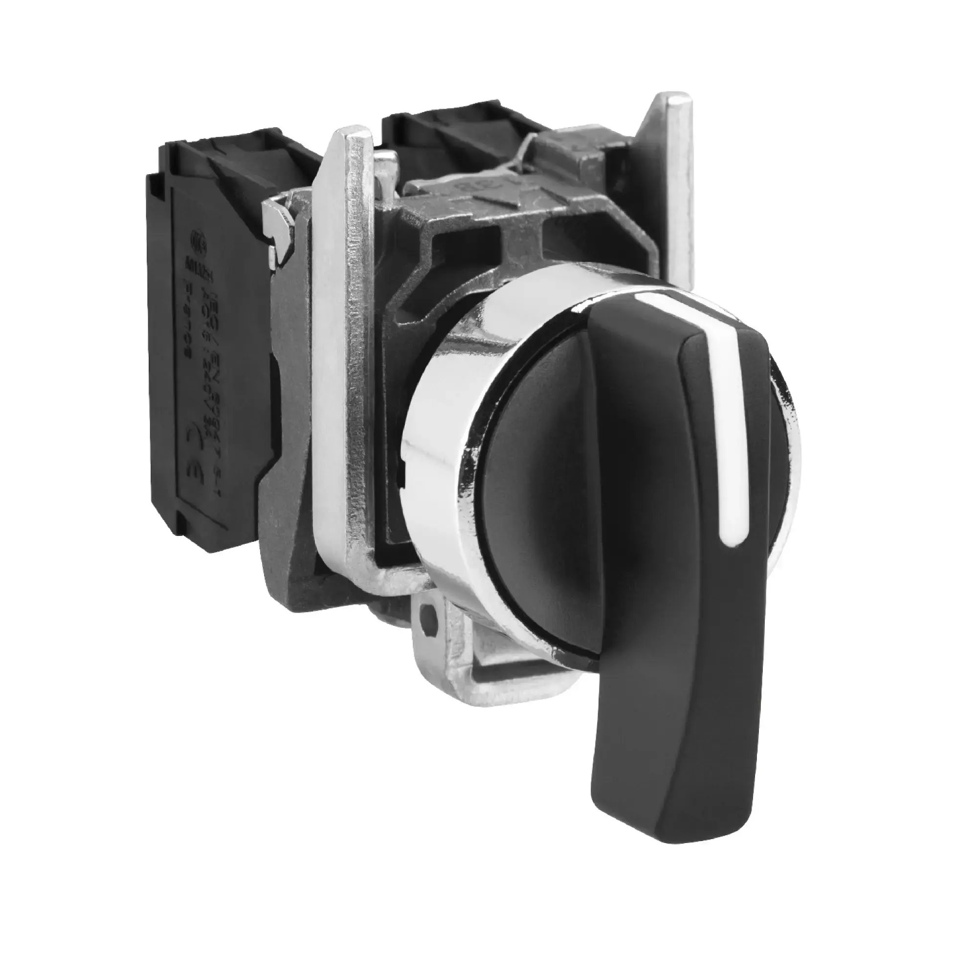 Schneider Electric XB4BJ53 Selector switch, Harmony XB4, metal, 22mm, black, 3 positions, long toggle, center detent, momentary right and left, 2NO (img_005) Schneider Electric XB4BJ53 Selector switch, Harmony XB4, metal, 22mm, black, 3 positions, long toggle, center detent, momentary right and left, 2NO (img_005)