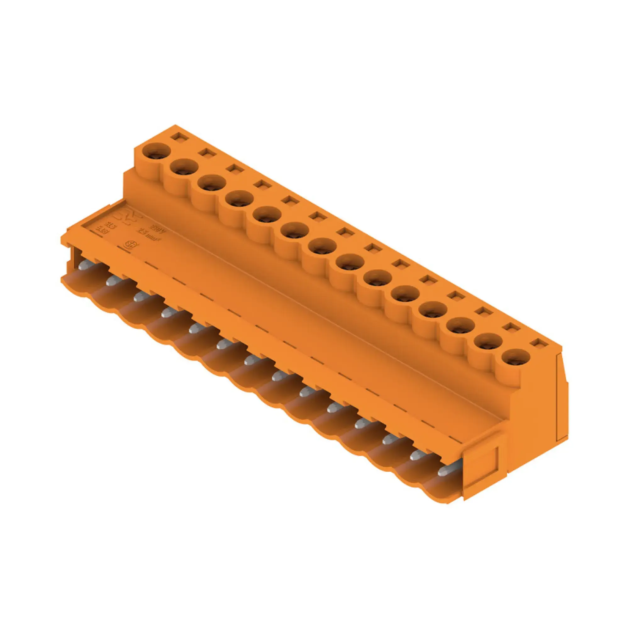 Weidmüller 1627360000 PCB connector (wire connection), 320 V, 21.5 A, Pitch in mm: 5.08, 3.31 mm², Number of poles: 14, Clamping yoke connection, Box (img_001)