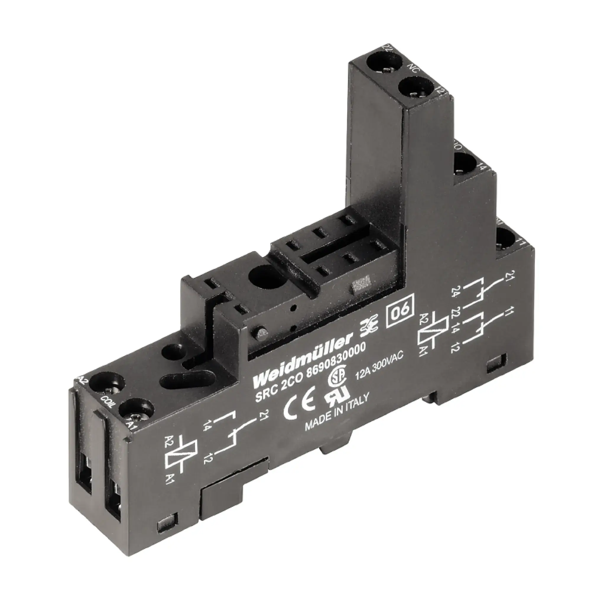 Weidmüller 8690830000 Relay socket, IP20, 2 CO contact , Screw connection (img_001)