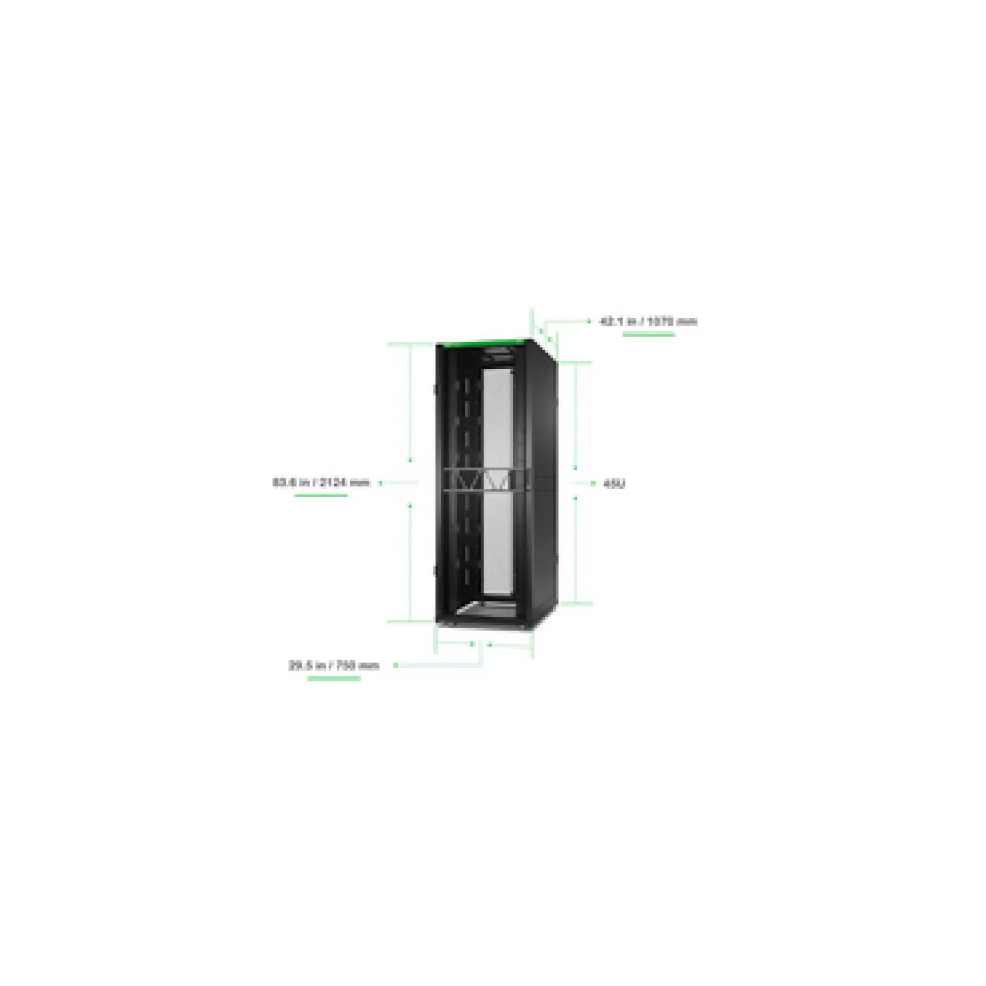 APC AR3155B2 APC NetS HElter SX Server Rack Gen 2, 45 HE, 2124H x 750W x 1070D mm, mit Seitenwänden, Schwarz (img_001)