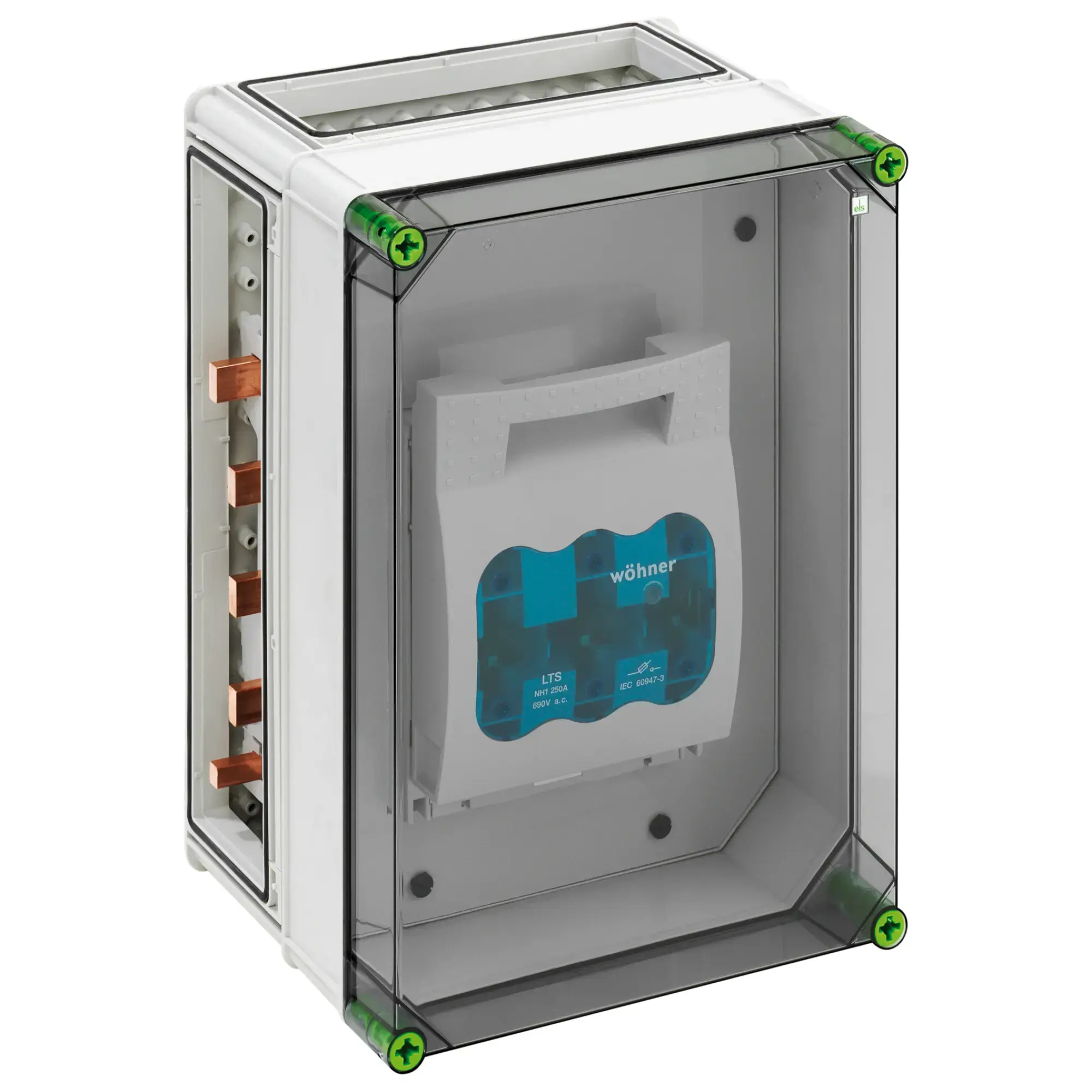 Spelsberg 04711584 NH fuse enclosure, Type of protection IP65, Impact strength IK08, Protection class II, Rated voltage 690V AC, Halogen free (img_001)