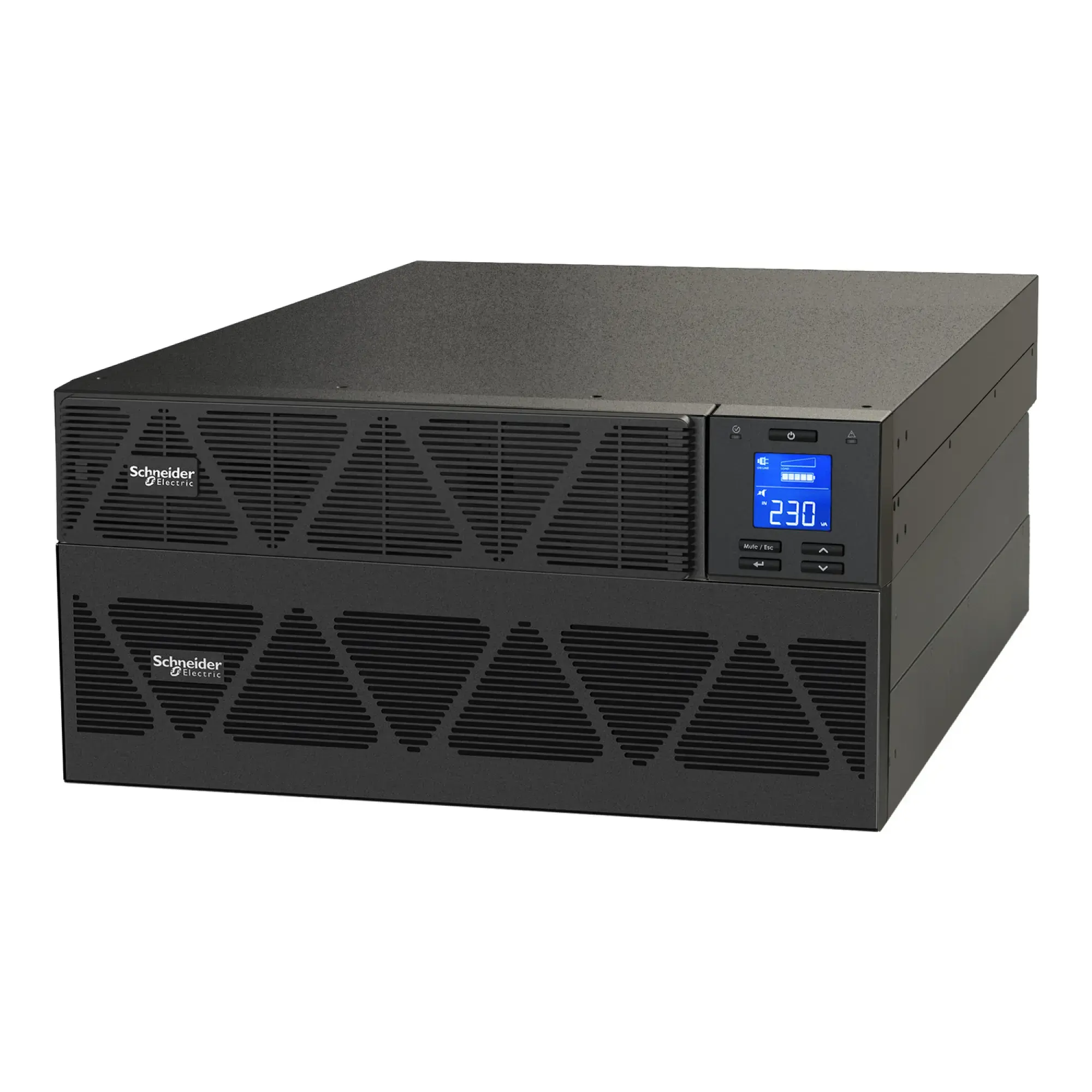 Schneider Electric SRVS10KRILRK Easy UPS On-Line, 10kVA/10kW, Rackmontage 5HE, 230V, Festverdrahteter 3-adriger (1P+N+E) Ausgang, Kartensteckplatz, LCD, verlängerte Laufzeit, mit Kit (img_001) Schneider Electric SRVS10KRILRK Easy UPS On-Line, 10kVA/10kW, Rackmontage 5HE, 230V, Festverdrahteter 3-adriger (1P+N+E) Ausgang, Kartensteckplatz, LCD, verlängerte Laufzeit, mit Kit (img_001)