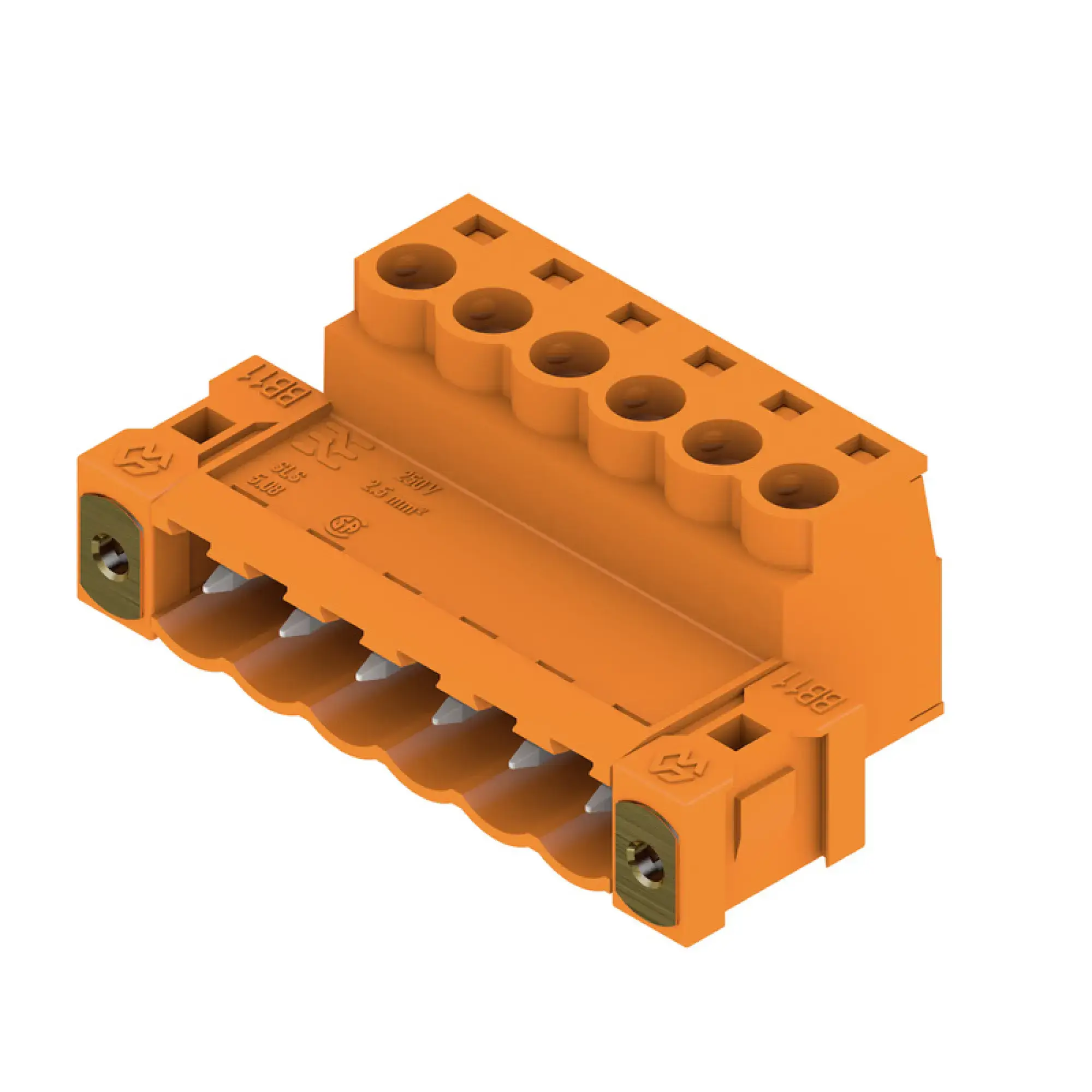 Weidmüller 1846400000 PCB connector (wire connection), 320 V, 21.5 A, Pitch in mm: 5.08, 3.31 mm², Number of poles: 6, Clamping yoke connection, Box (img_001)