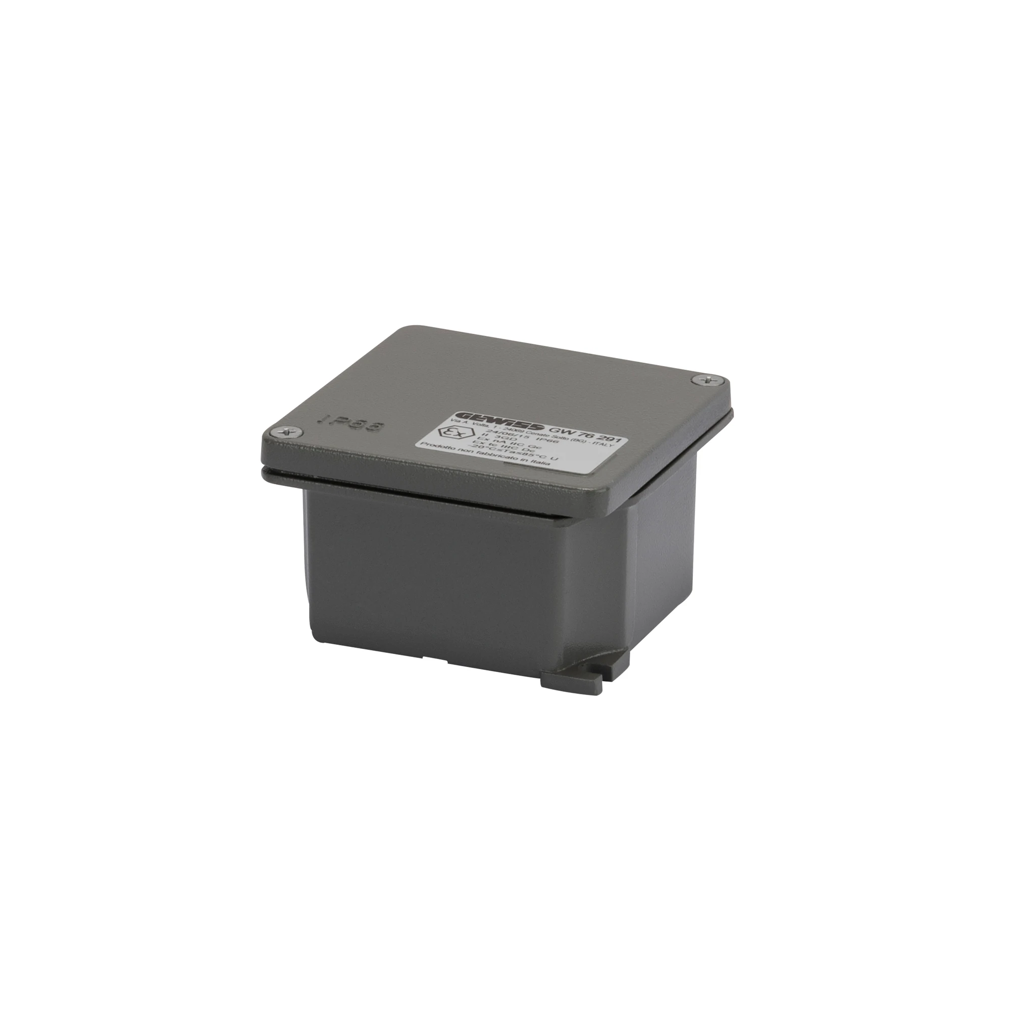 GEWISS GW76291 JUNCTION BOX IN DIE-CAST ALUMINIUM - PAINTED GREY RAL 7037 - 91X91X54 (img_001)