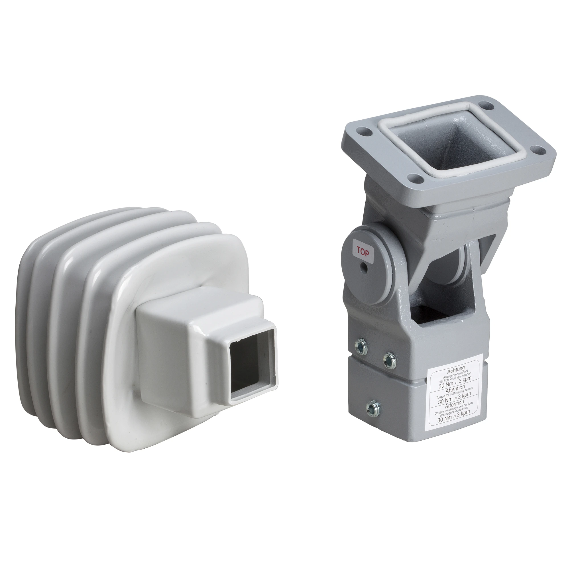 Schneider Electric NSYCMUMA50 Movable fixing, square, 85mm, cast steel, RAL7040, for S3CM-HMI housing (img_001)