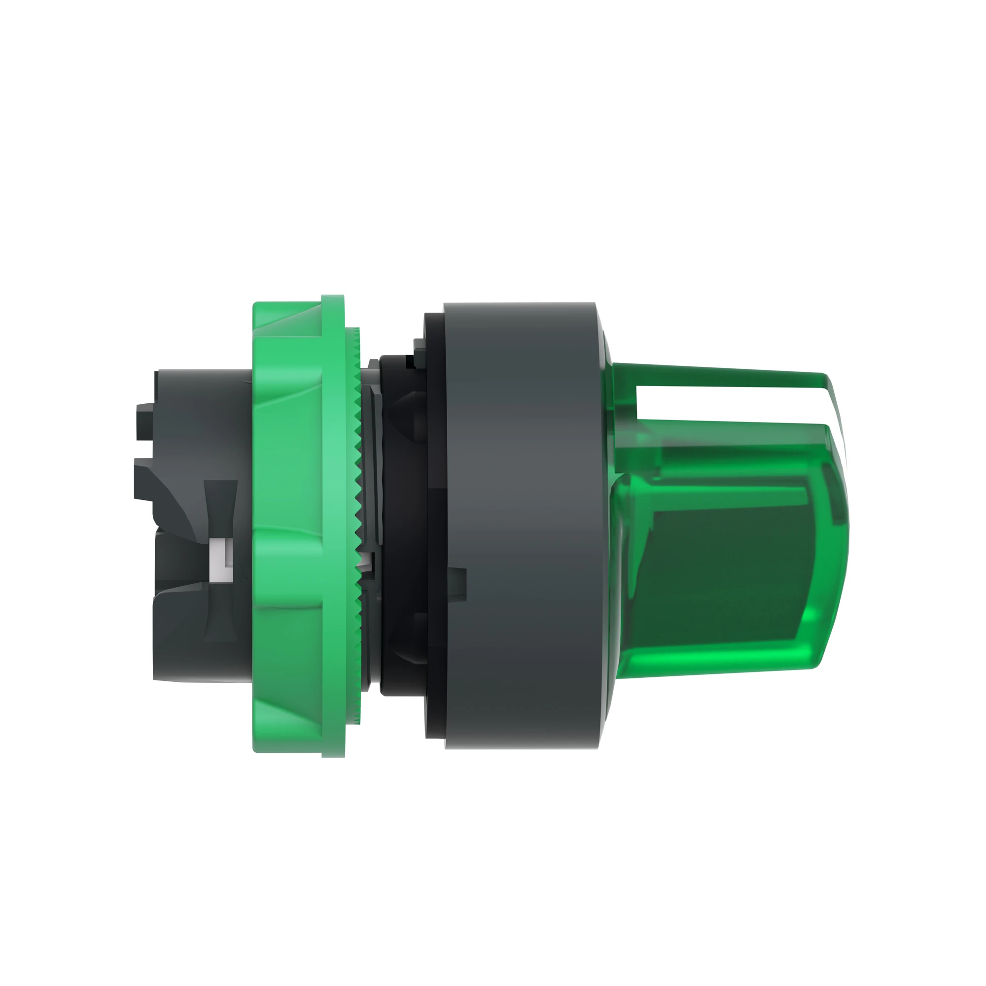 Schneider Electric ZB5AK1433 Illuminated selector switch, front element, Harmony XB5, plastic, 22mm, green, for universal LED, 2 positions, momentary (img_004)