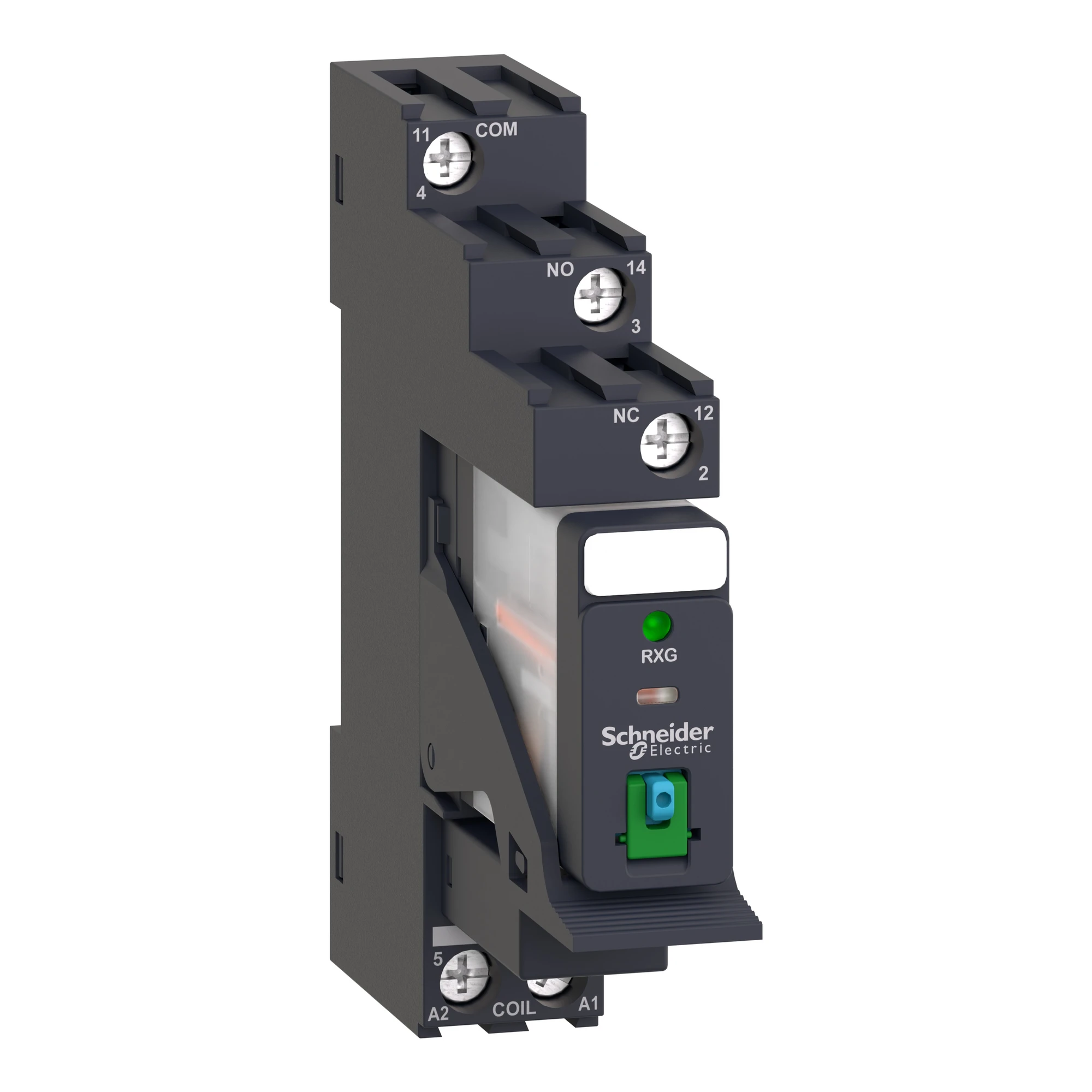 Schneider Electric RXG12BDPV Interface Relay 1W 10A 24VDC LED Test Button Socket Bracket Diode Mounted (img_001)