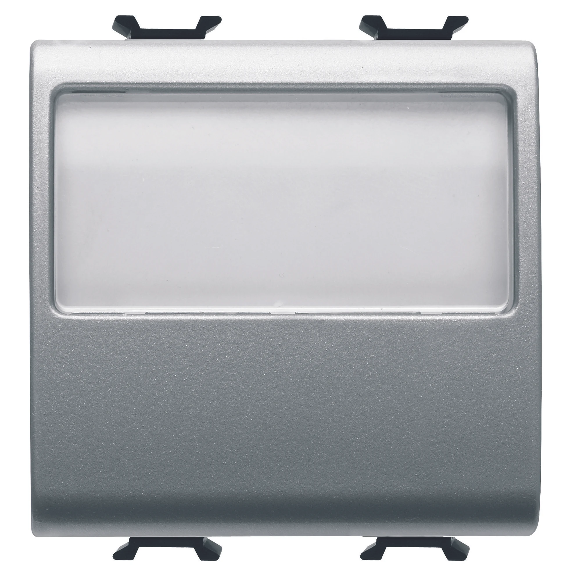 GEWISS GW14191 PUSH-BUTTON WITH ILLUMINATED NAME PLATE 250V ac - NO 10A - 2 MODULES - TITANIUM - CHORUSMART (img_001)