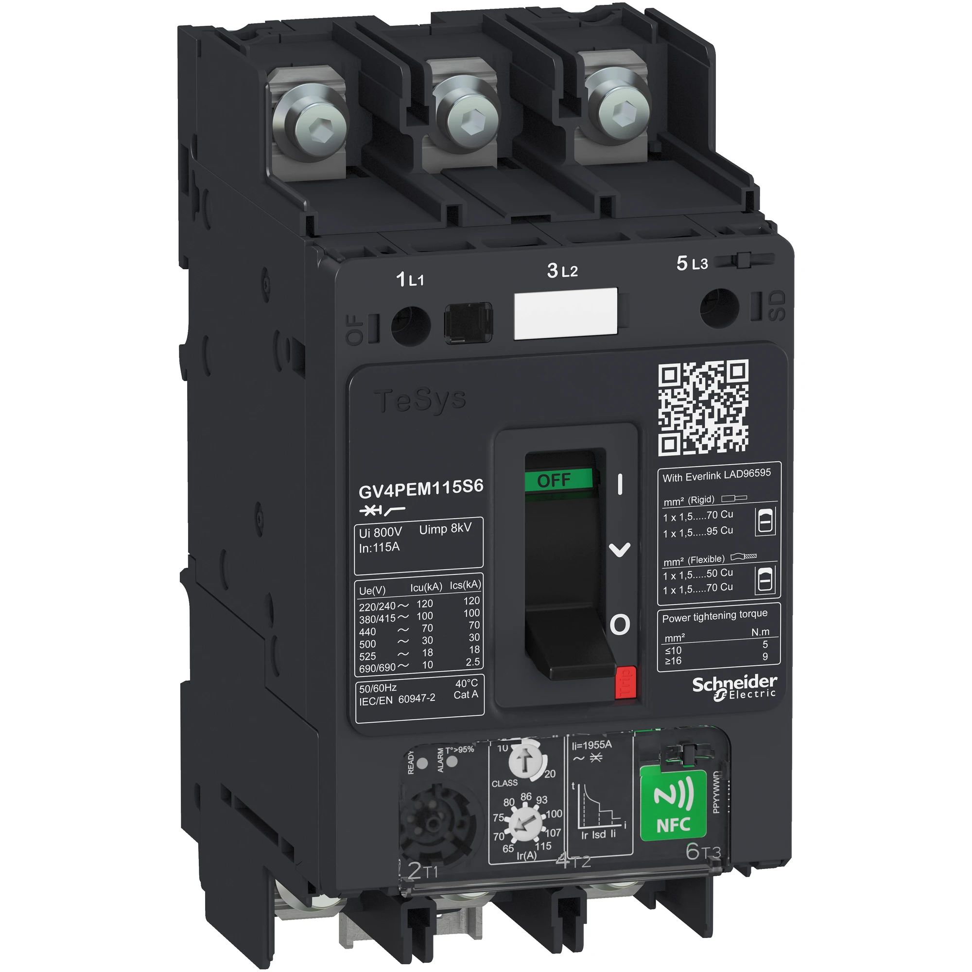 Schneider Electric GV4PEM03N6 Motor Protection Circuit Breaker NFC Multi. TeSys GV4 - 3.5A 3P 50kA - Toggle Switch (img_001) Schneider Electric GV4PEM03N6 Motor Protection Circuit Breaker NFC Multi. TeSys GV4 - 3.5A 3P 50kA - Toggle Switch (img_001)