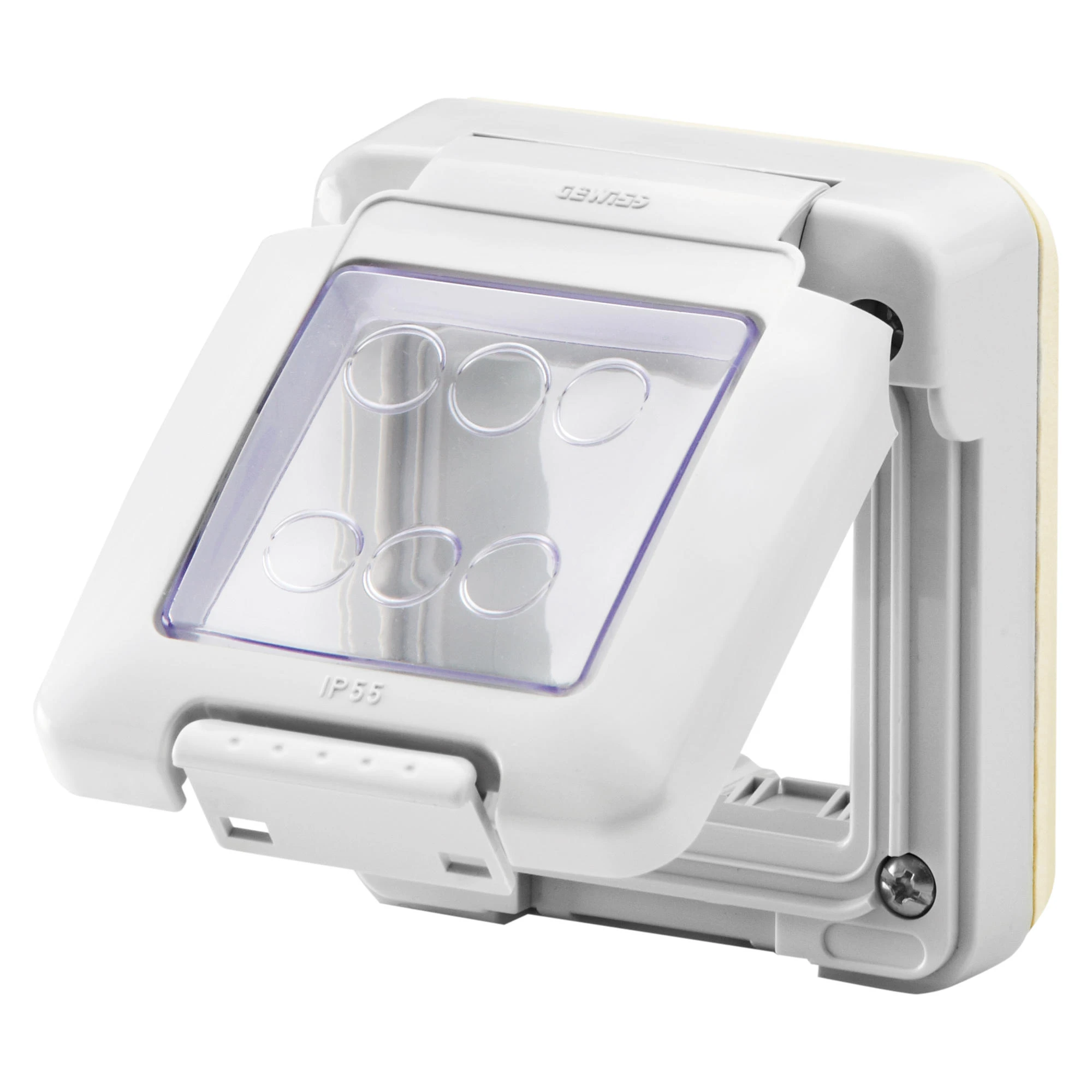 GEWISS GW27401 COMBI IN - WATERTIGHT CAP 2 MODULES - SYSTEM - IP55 - GREY RAL 7035 (img_001)