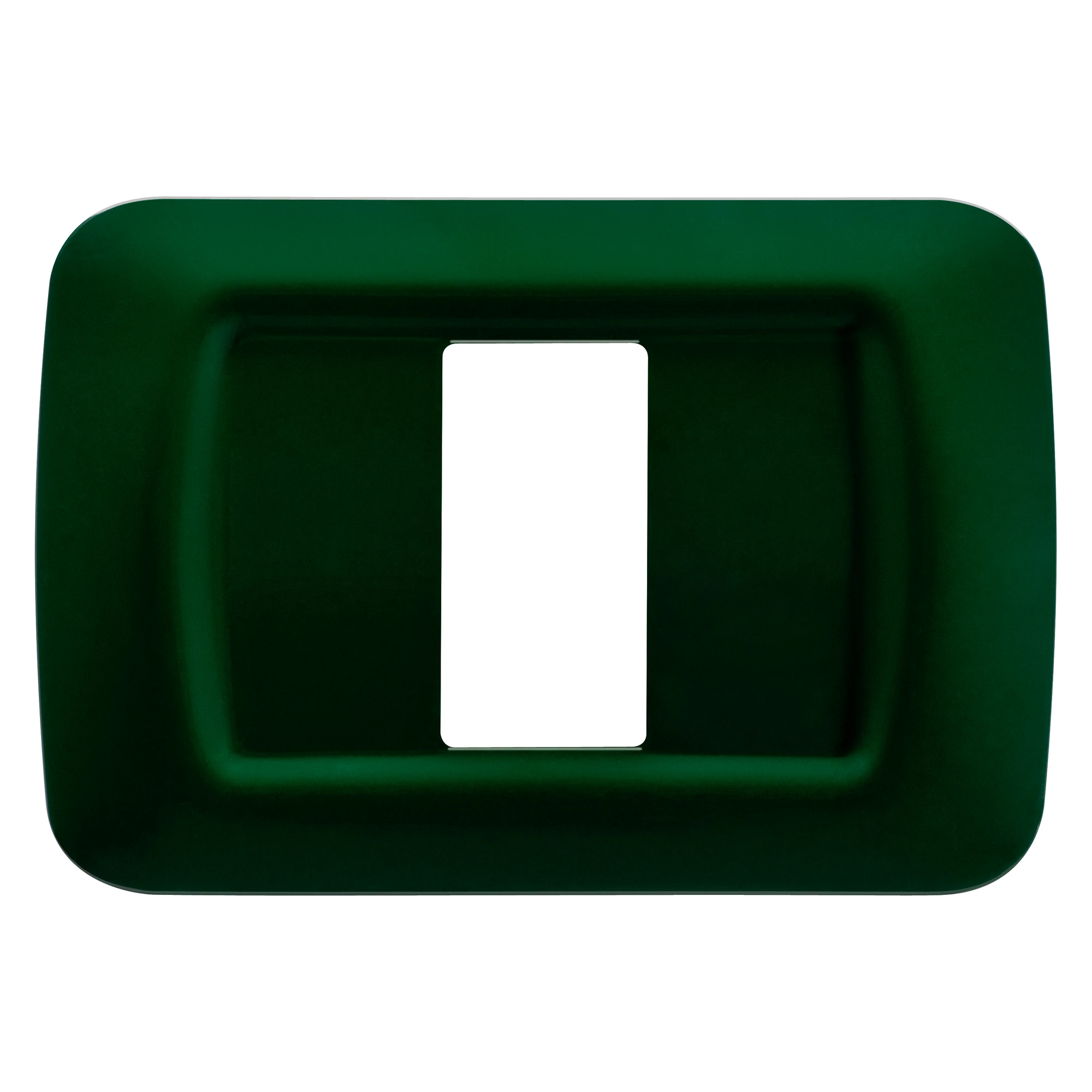 GEWISS GW22551 TOP SYSTEM PLATE - IN TECHNOPOLYMER GLOSS FINISHING - 1 GANG - RACING GREEN - SYSTEM (img_001)