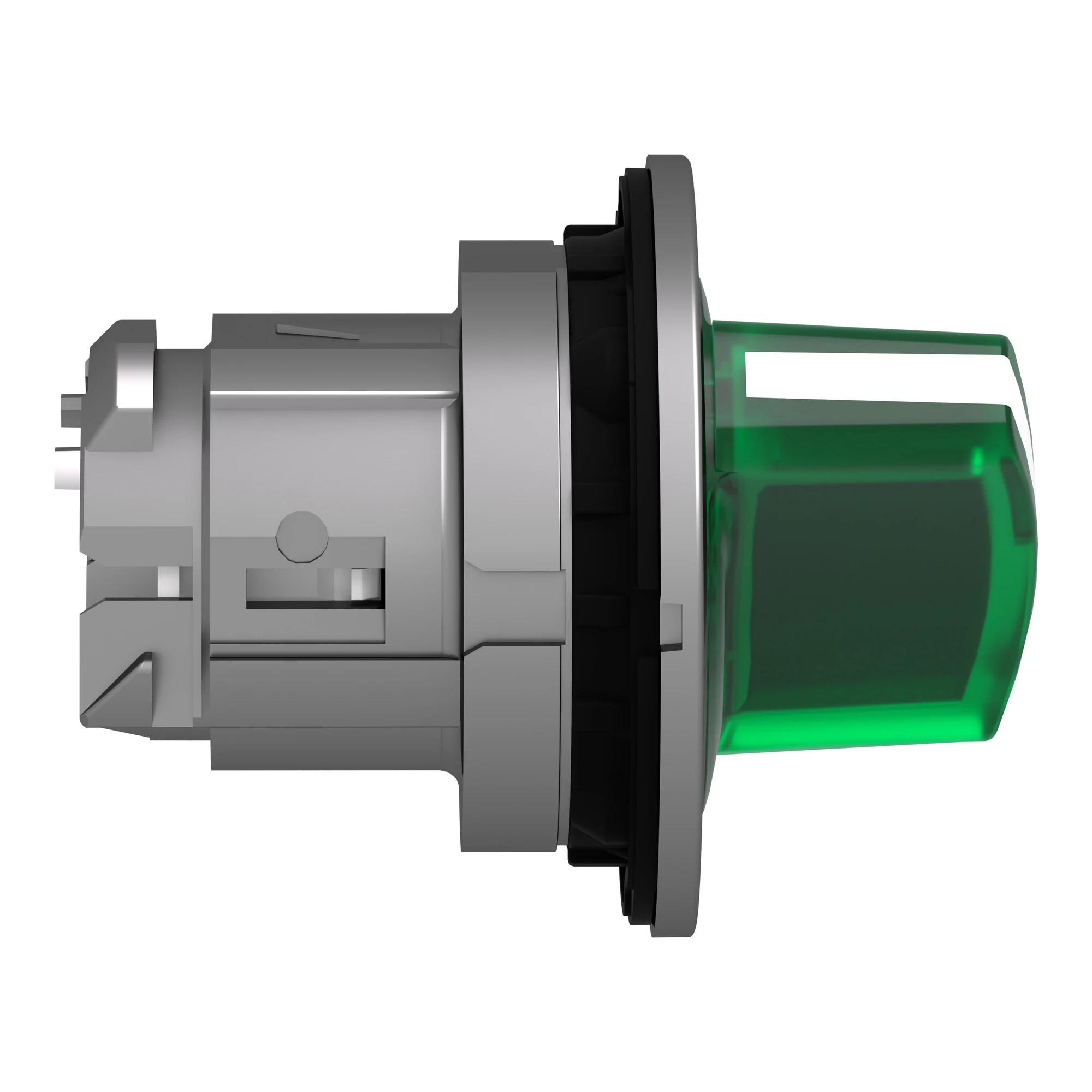 Schneider Electric ZB4FK1233 Illuminated Selector Switch, Front Element, Harmony XB4F, Metal, 30mm, Green, for Universal LED, 2 Positions, Latching (img_004)