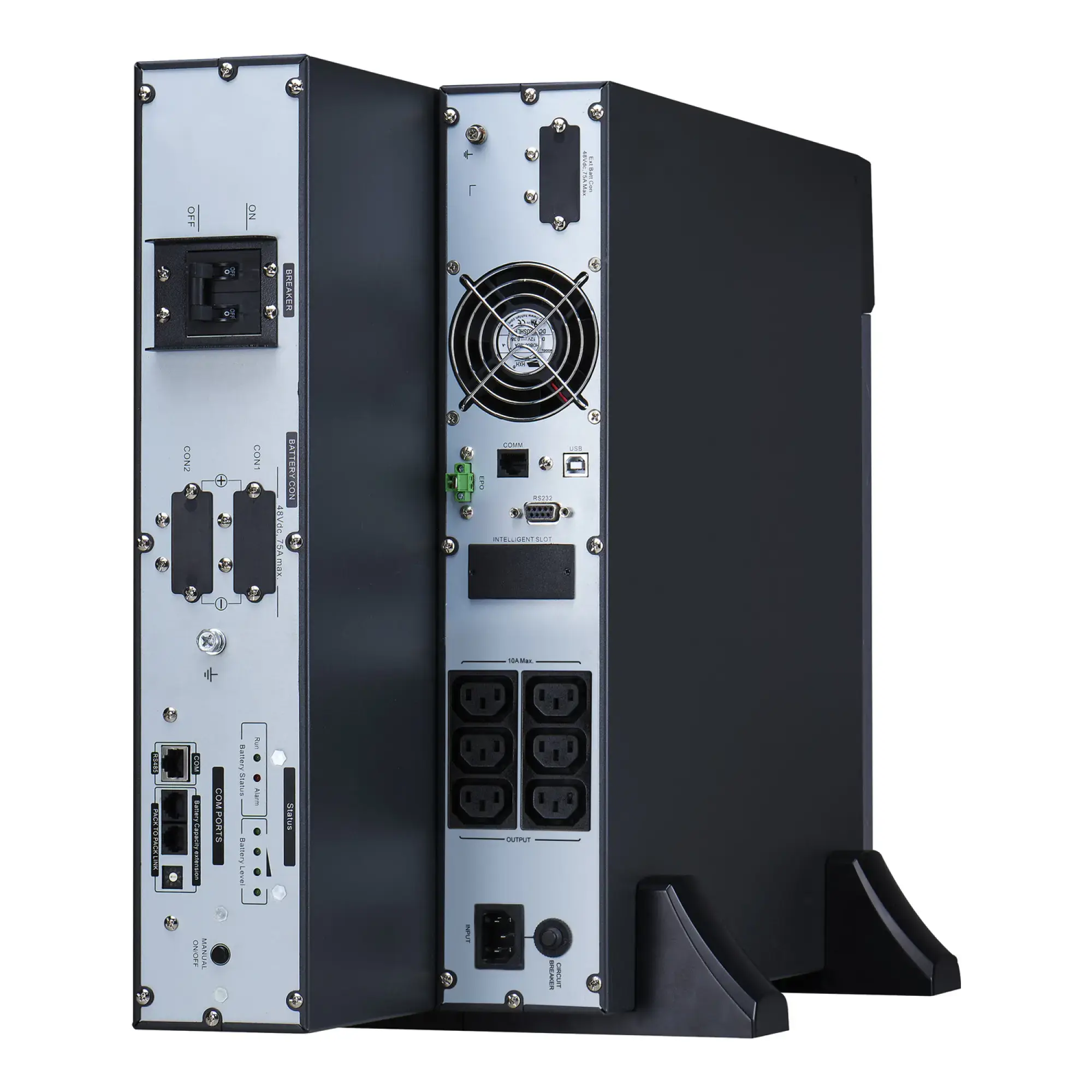 APC SRVL1KRILRK APC Easy UPS On-Line, 1000VA, Lithium-Ionen, Rack/Tower 4HE, 230V, 6 IEC C13 Ausgänge, Kartensteckplatz, verlängerte Laufzeit, mit Schienenkit (img_003)