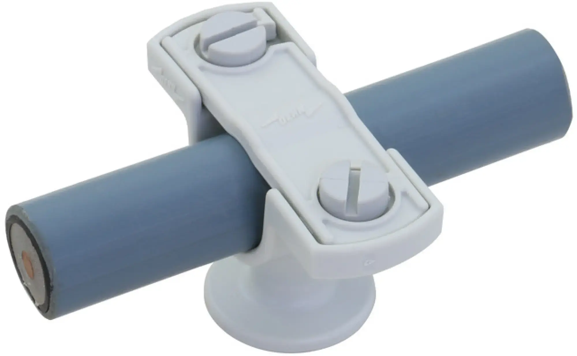 Dehn 275220 Cond. holder PA, grey for HVI/CUI cond. D 20mm, flange D 30mm, M8 female thread (img_001)