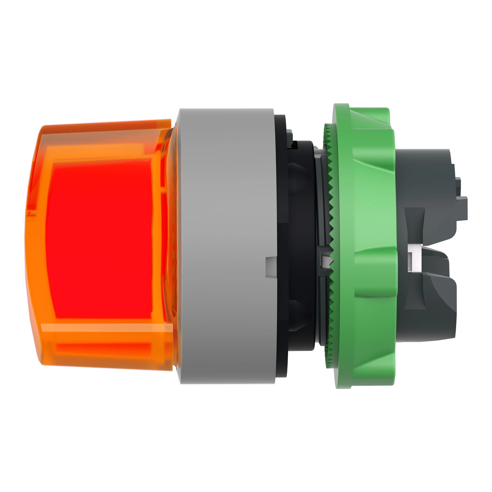 Schneider Electric ZB5AK1453C0 Illuminated selector switch, front element, Harmony XB5, plastic, 22mm, orange, for universal LED, 2 positions, momentary (img_007)