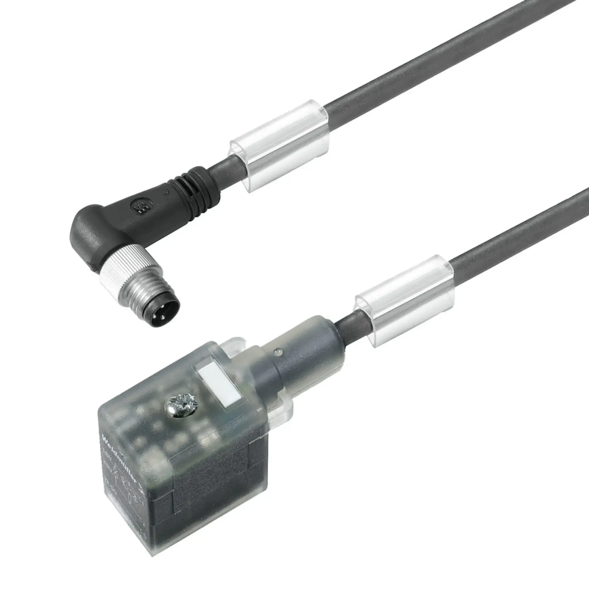 Weidmüller 1026180300 Valve cable (assembled), 90° plug - valve plug, Industrial design B (11 mm), M8 = none, Cable length: 3 m, PUR, black (img_001) Weidmüller 1026180300 Valve cable (assembled), 90° plug - valve plug, Industrial design B (11 mm), M8 = none, Cable length: 3 m, PUR, black (img_001)