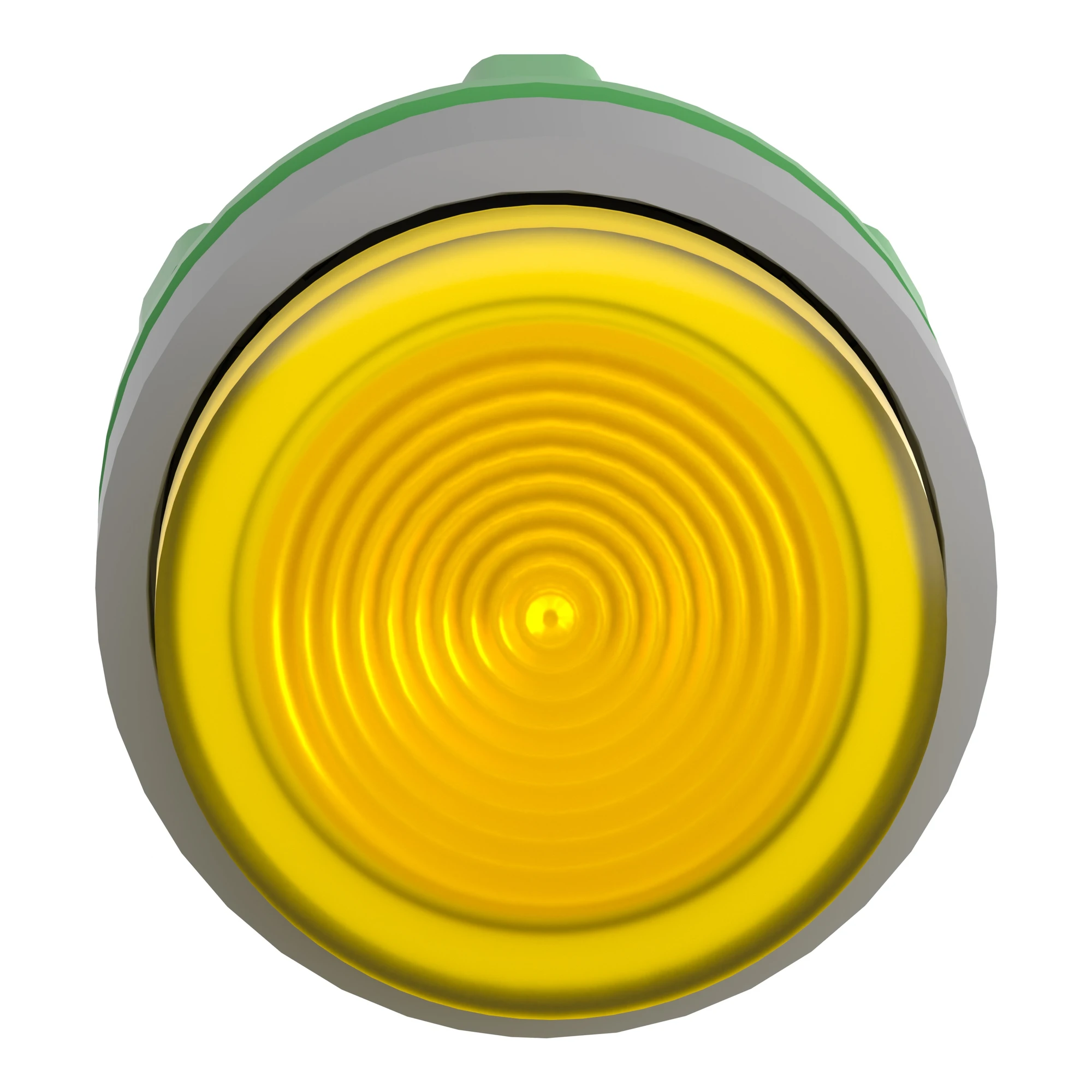 Schneider Electric ZB5AW183SC0 Illuminated push button, front element, Harmony XB5, plastic, 22mm, light grey, yellow, protruding, universal LED, grooved (img_007)