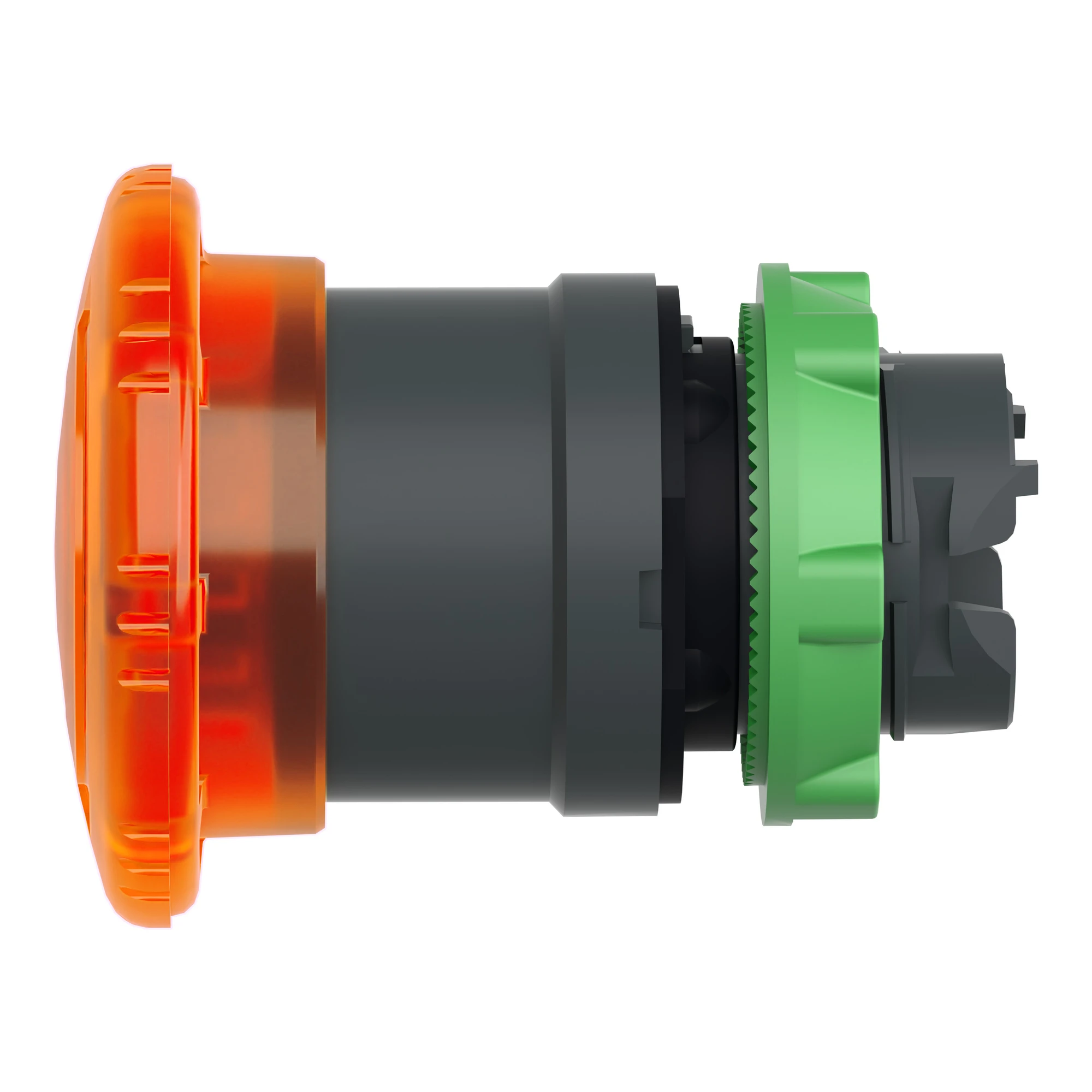 Schneider Electric ZB5AW753 Emergency Stop Button, Front Element, Harmony XB5, Plastic, 22mm, Illuminated, Orange, Twist to Release, for Universal LED (img_003) Schneider Electric ZB5AW753 Emergency Stop Button, Front Element, Harmony XB5, Plastic, 22mm, Illuminated, Orange, Twist to Release, for Universal LED (img_003)