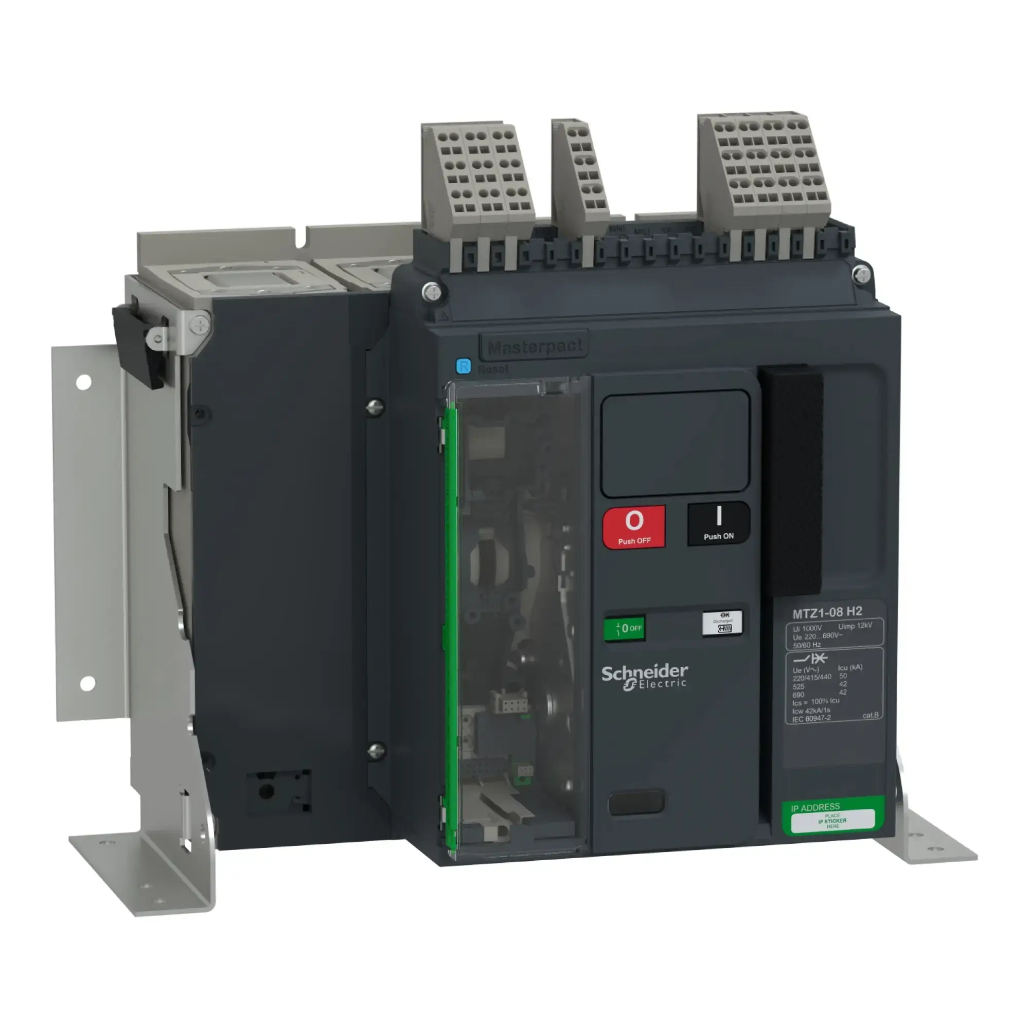 Schneider Electric LV947128 MasterPacT MTZ1 08 800A H2 50kA/440VAC (Icu) 4P Grundschalter Festeinbau für MicroLogic Active (img_002) Schneider Electric LV947128 MasterPacT MTZ1 08 800A H2 50kA/440VAC (Icu) 4P Grundschalter Festeinbau für MicroLogic Active (img_002)