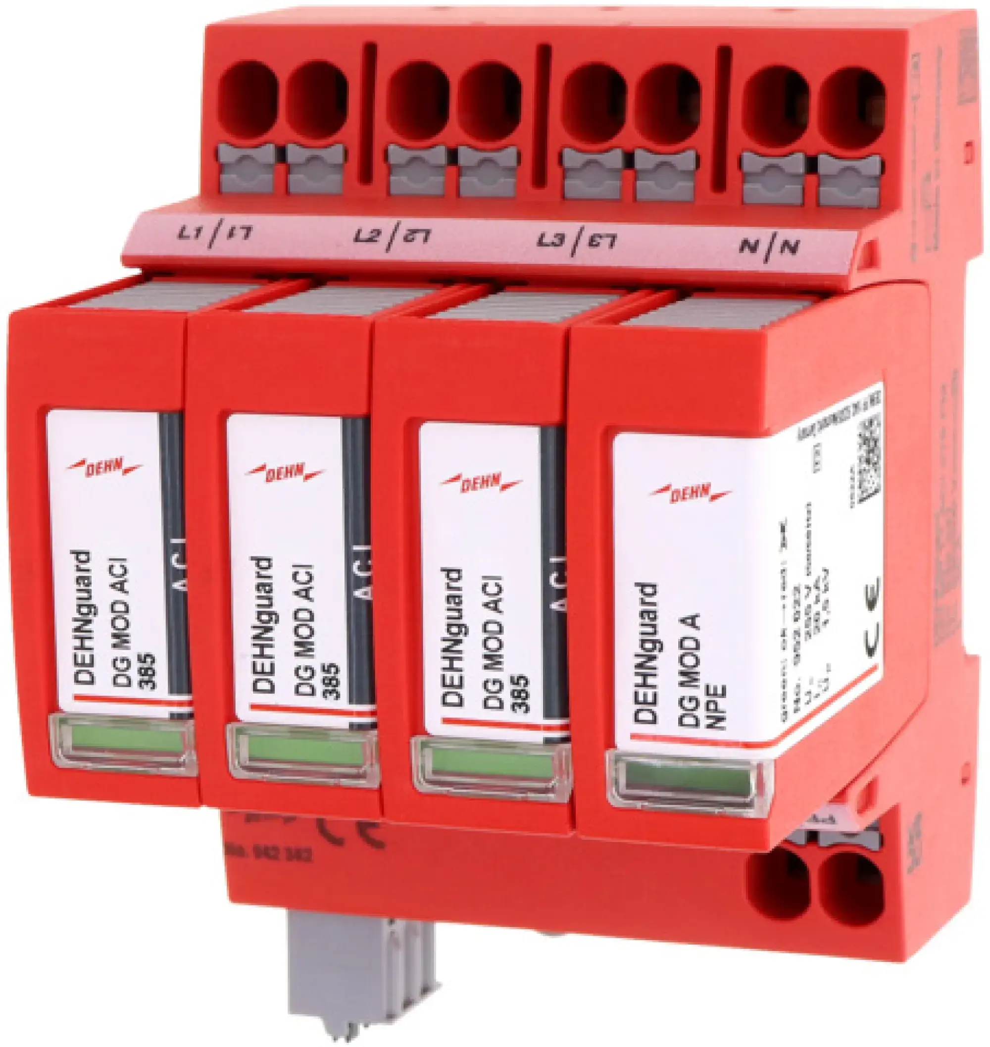 Dehn 942342 Surge arrester type 2 DEHNguard MP 4-pole Uc 385V for TT and TNS systems (img_003) Dehn 942342 Surge arrester type 2 DEHNguard MP 4-pole Uc 385V for TT and TNS systems (img_003)