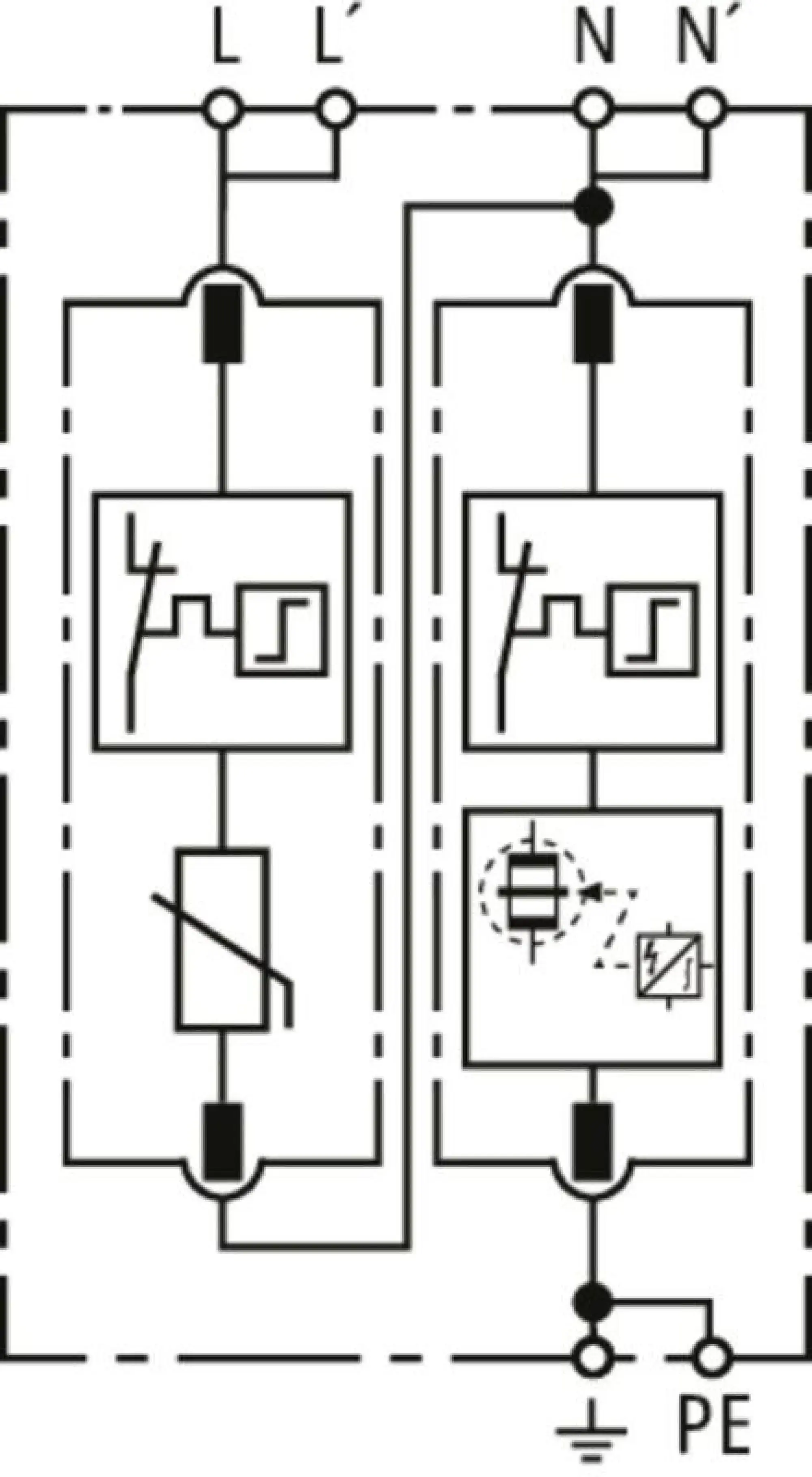 Dehn 943181 Ueberspannungsableiter Typ 2+3 DEHNguard MD 2-polig fuer TT- und TN-Systeme (img_003)