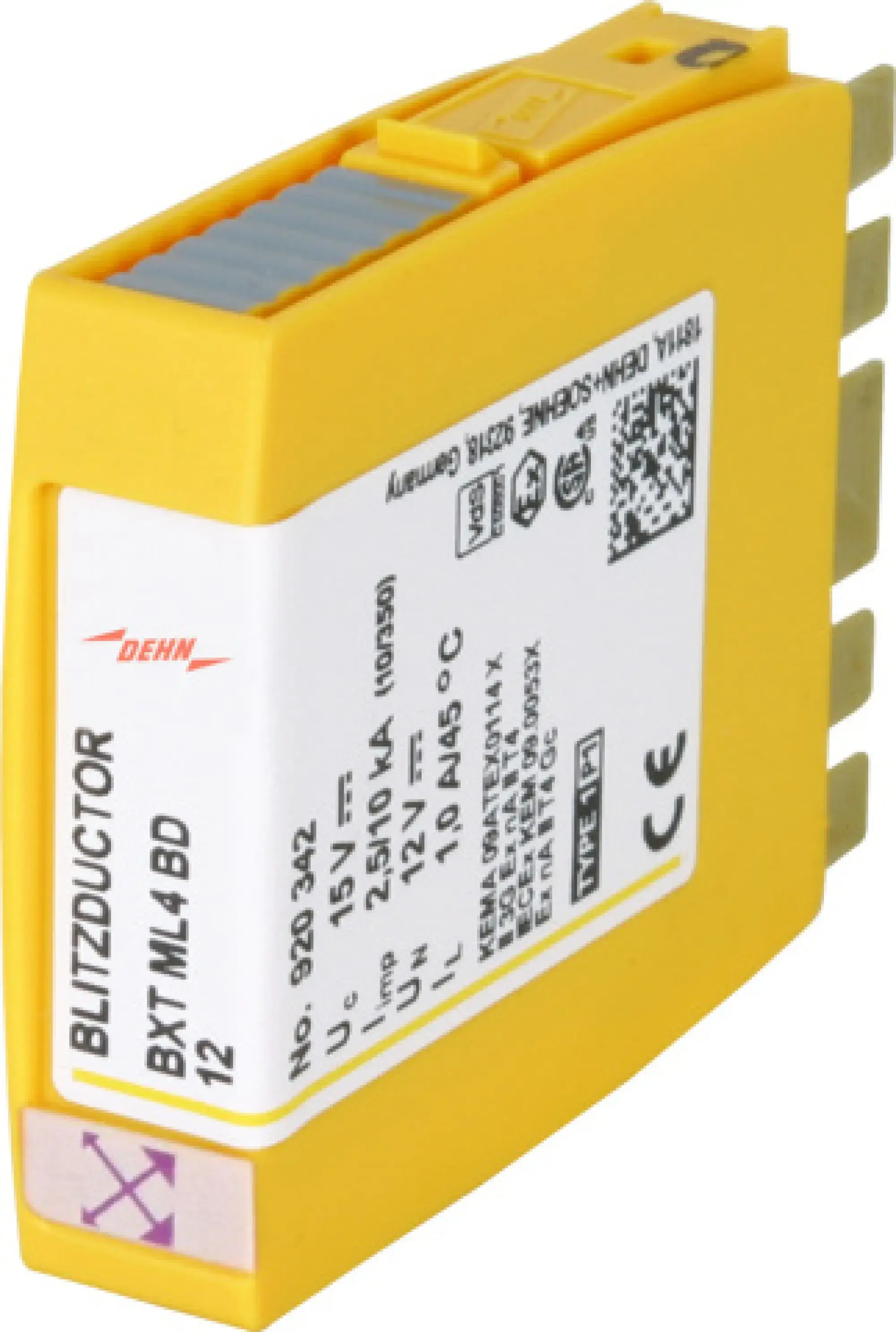 Dehn 920342 Combined arrester module for 2 pairs BLITZDUCTOR XT with LifeCheck (img_001)