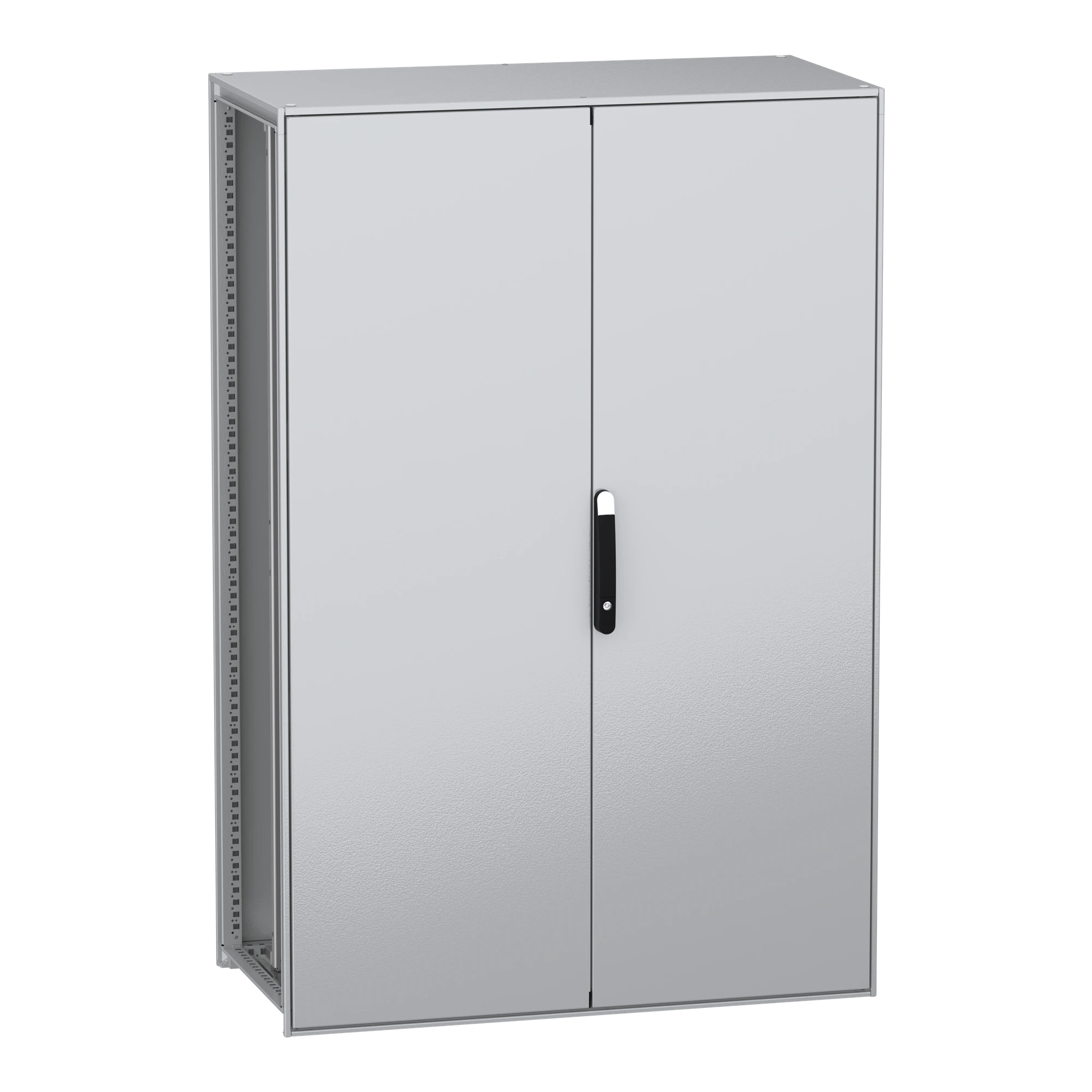 Schneider Electric NSYSFN1812602DP Floor-standing enclosure, PanelSeT SFN, made of decarbonized steel, with mounting plate, assembled, 1800x1200x600 mm, 2 doors, IP55 (img_001)