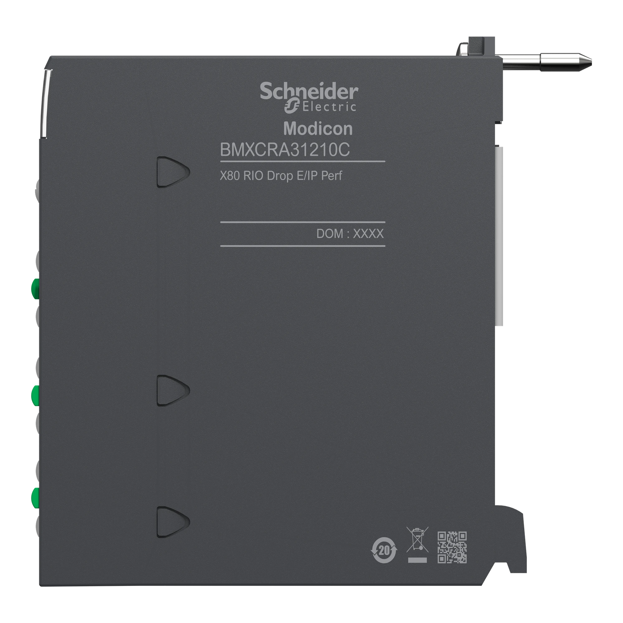 Schneider Electric BMXCRA31210C Modicon X80 RIO Head Adapter for X-Bus Module Carrier as Decentralized EthNet/IP Rack, Extended Features, Conformal Coating (img_007) Schneider Electric BMXCRA31210C Modicon X80 RIO Head Adapter for X-Bus Module Carrier as Decentralized EthNet/IP Rack, Extended Features, Conformal Coating (img_007)