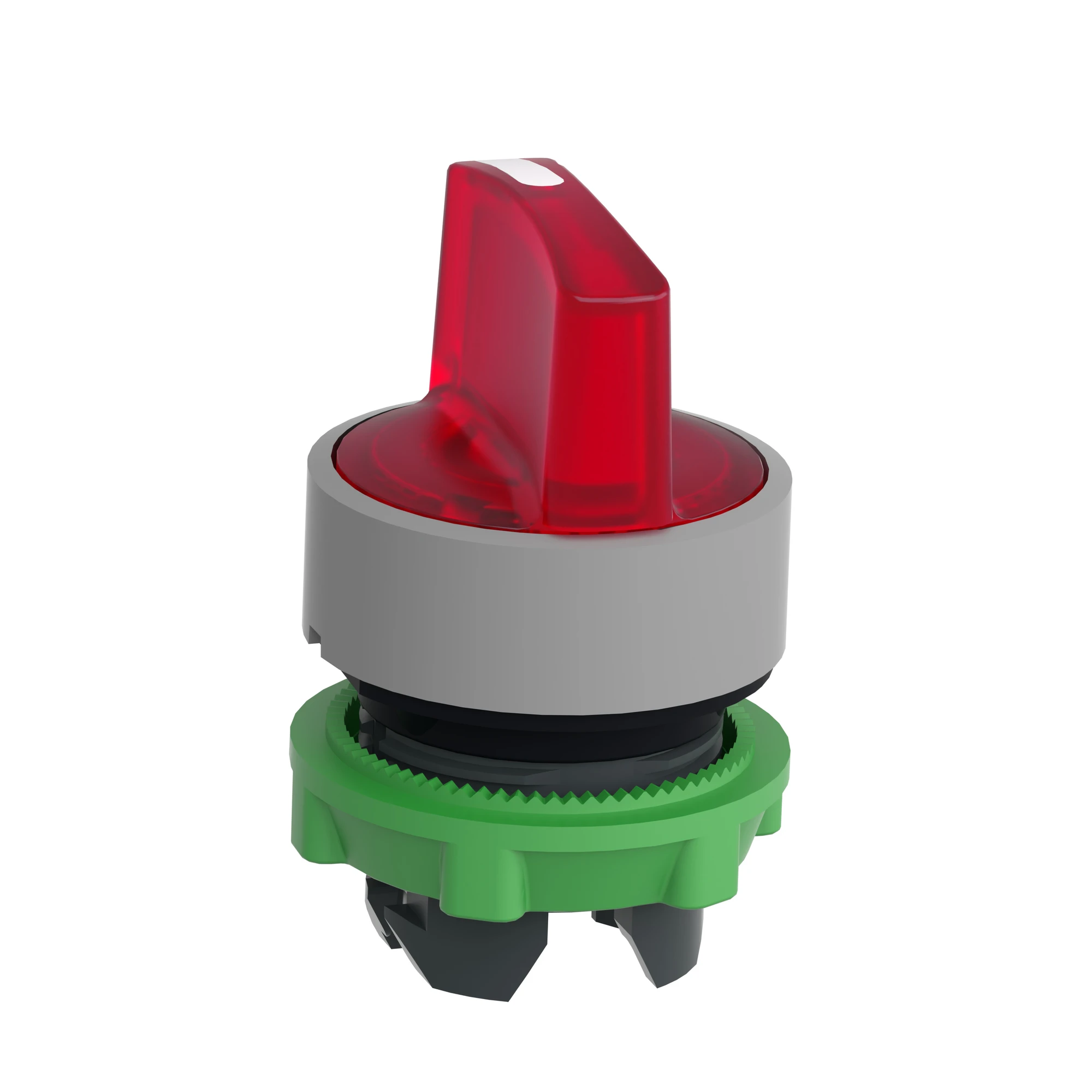 Schneider Electric ZB5AK1743C0 Illuminated Selector Switch, Front Element, Harmony XB5, Plastic, 22mm, Red, for Universal LED, 3 Positions, Momentary Left (img_005)