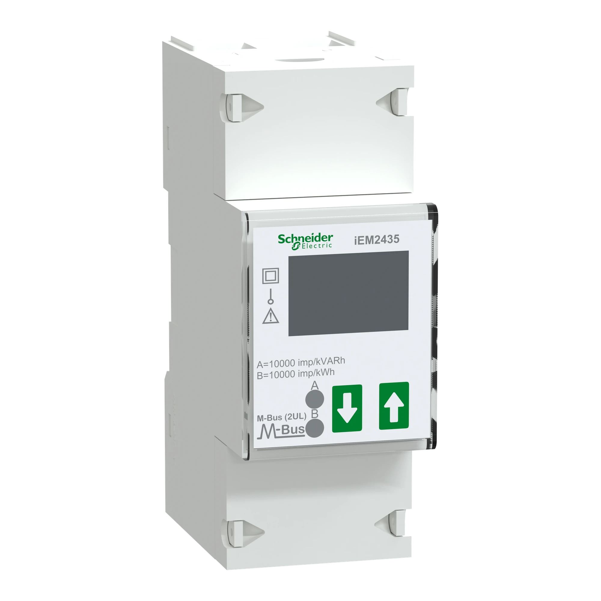 Schneider Electric A9MEM2435 Direct Measurement up to 100A, 2 S0 Pulse Outputs, Accuracy Class 1, MID, M-Bus, 2TE (img_001) Schneider Electric A9MEM2435 Direct Measurement up to 100A, 2 S0 Pulse Outputs, Accuracy Class 1, MID, M-Bus, 2TE (img_001)