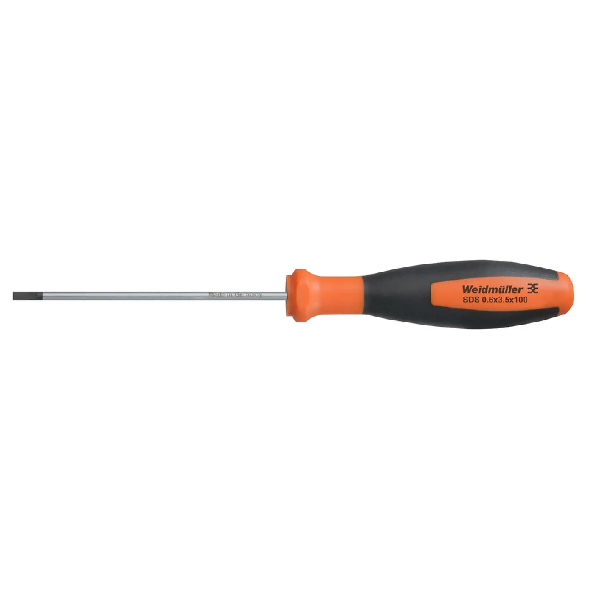 Weidmüller 2749340000 Slotted screwdriver, Blade thickness (A): 0.6 mm, Blade width (B): 3.5 mm, Blade length: 100 mm, Form: Slotted (img_001) Weidmüller 2749340000 Slotted screwdriver, Blade thickness (A): 0.6 mm, Blade width (B): 3.5 mm, Blade length: 100 mm, Form: Slotted (img_001)