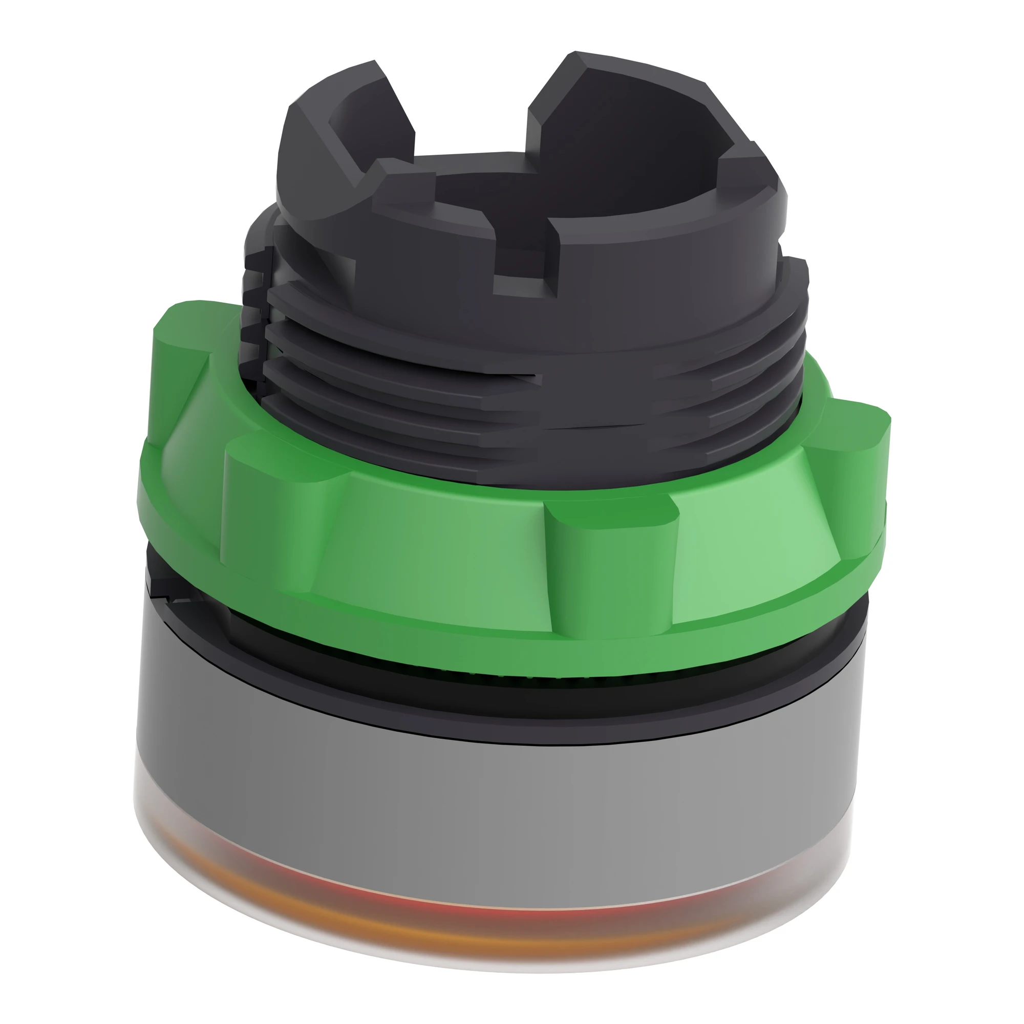 Schneider Electric ZB5AH083C0 Illuminated pushbutton, front element, Harmony XB5, plastic, 22mm, light gray, yellow, for universal LED, latching (img_005)
