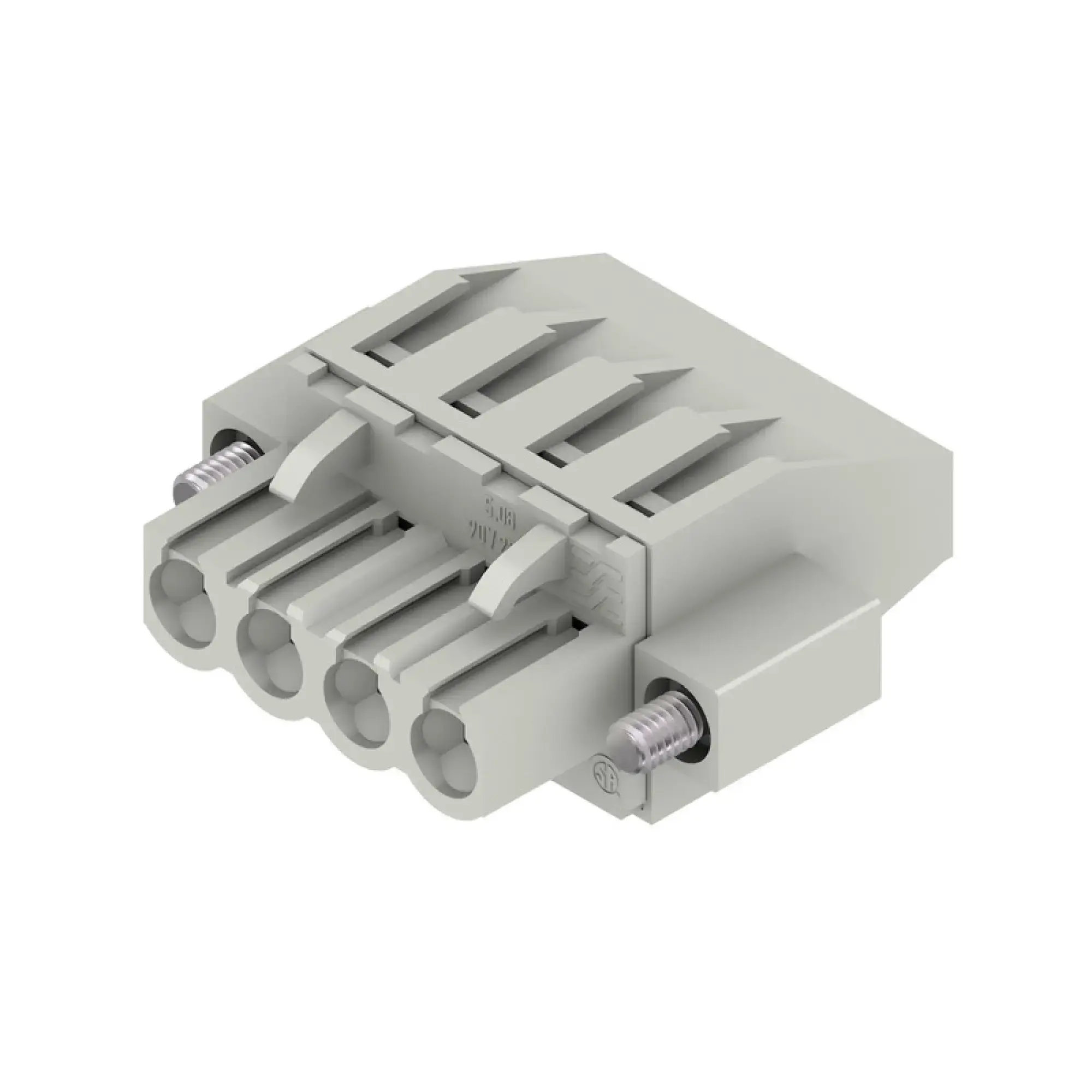 Weidmüller 2615370000 PCB connector (wire connection), 320 V, 23 A, Pitch in mm: 5.08, 4 mm², Number of poles: 4, Clamping yoke connection, Box (img_001) Weidmüller 2615370000 PCB connector (wire connection), 320 V, 23 A, Pitch in mm: 5.08, 4 mm², Number of poles: 4, Clamping yoke connection, Box (img_001)