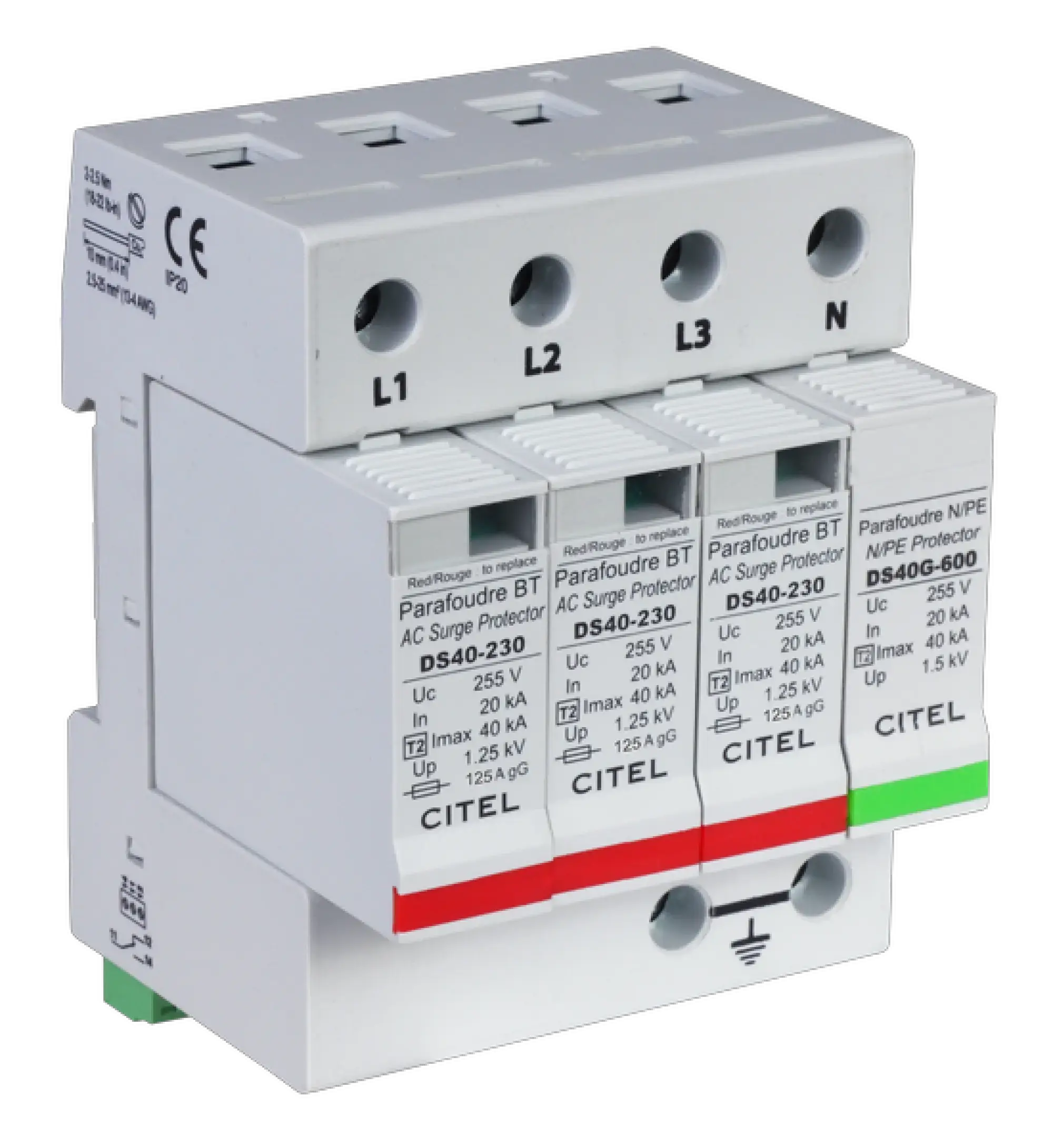 Citel 46153220 Überspannungsbleiter 4-polig Typ 2 für 230/400 V TT Netze (img_001) Citel 46153220 Überspannungsbleiter 4-polig Typ 2 für 230/400 V TT Netze (img_001)