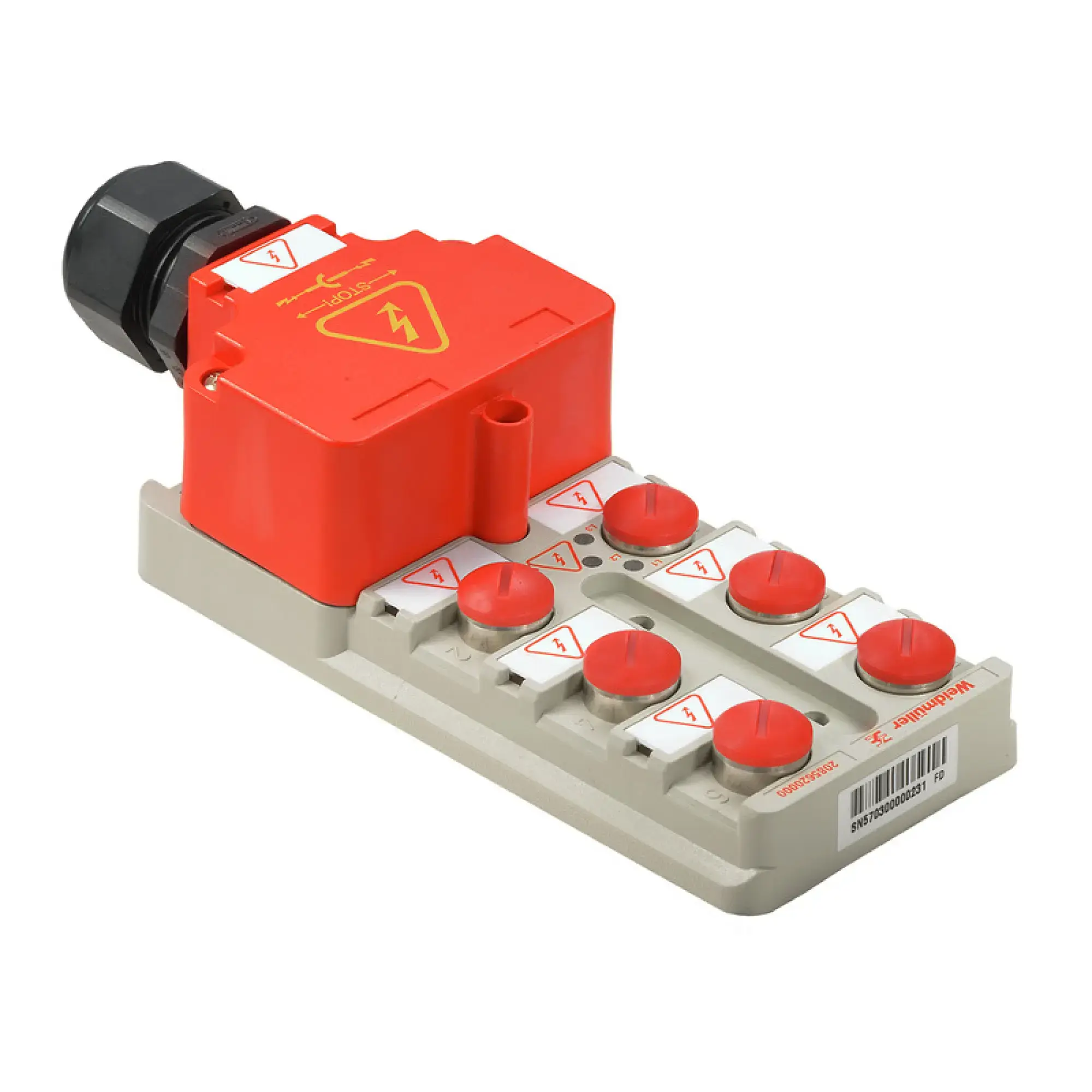 Weidmüller 2085620000 Sensor-actuator passive distributor (without cable), Hood version, M12, 400 V, S-coded, LED: Yes (img_001)