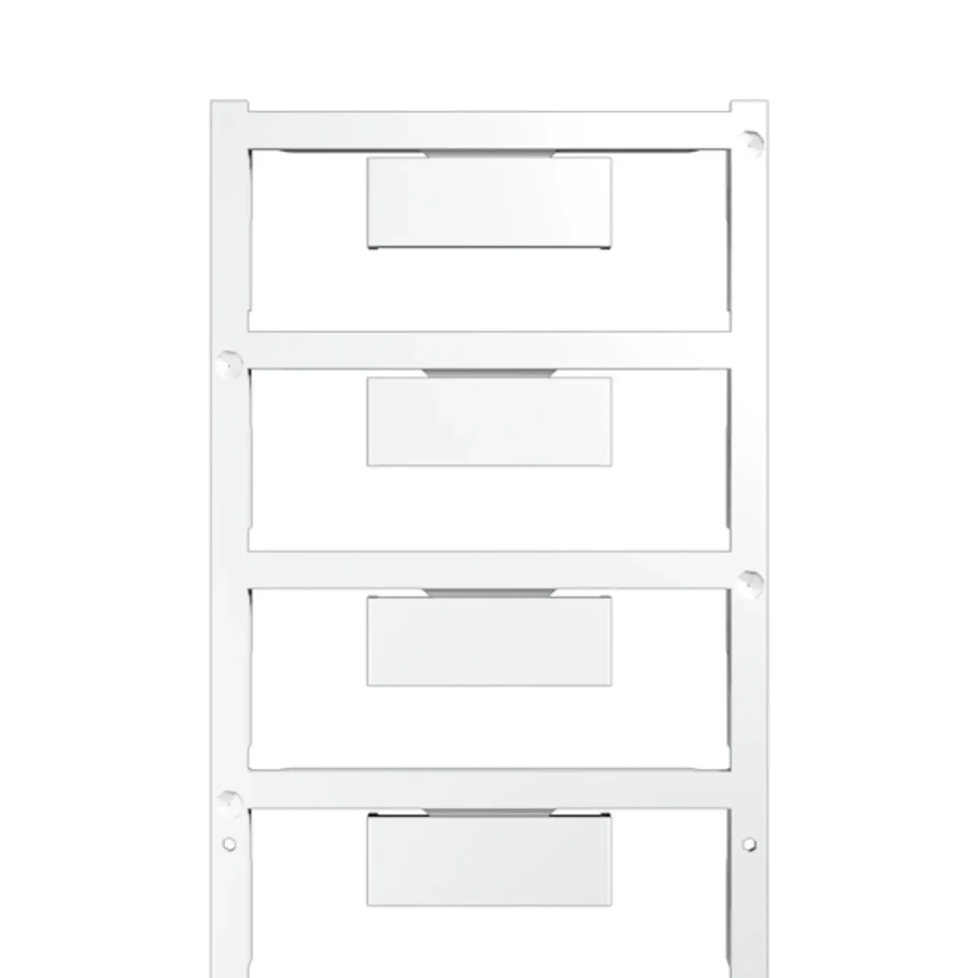 Weidmüller 2866660000 Terminal marking, white, Printed characters: neutral, horizontal and vertical, Width: 12 mm, Height: 33.3 mm (img_001)