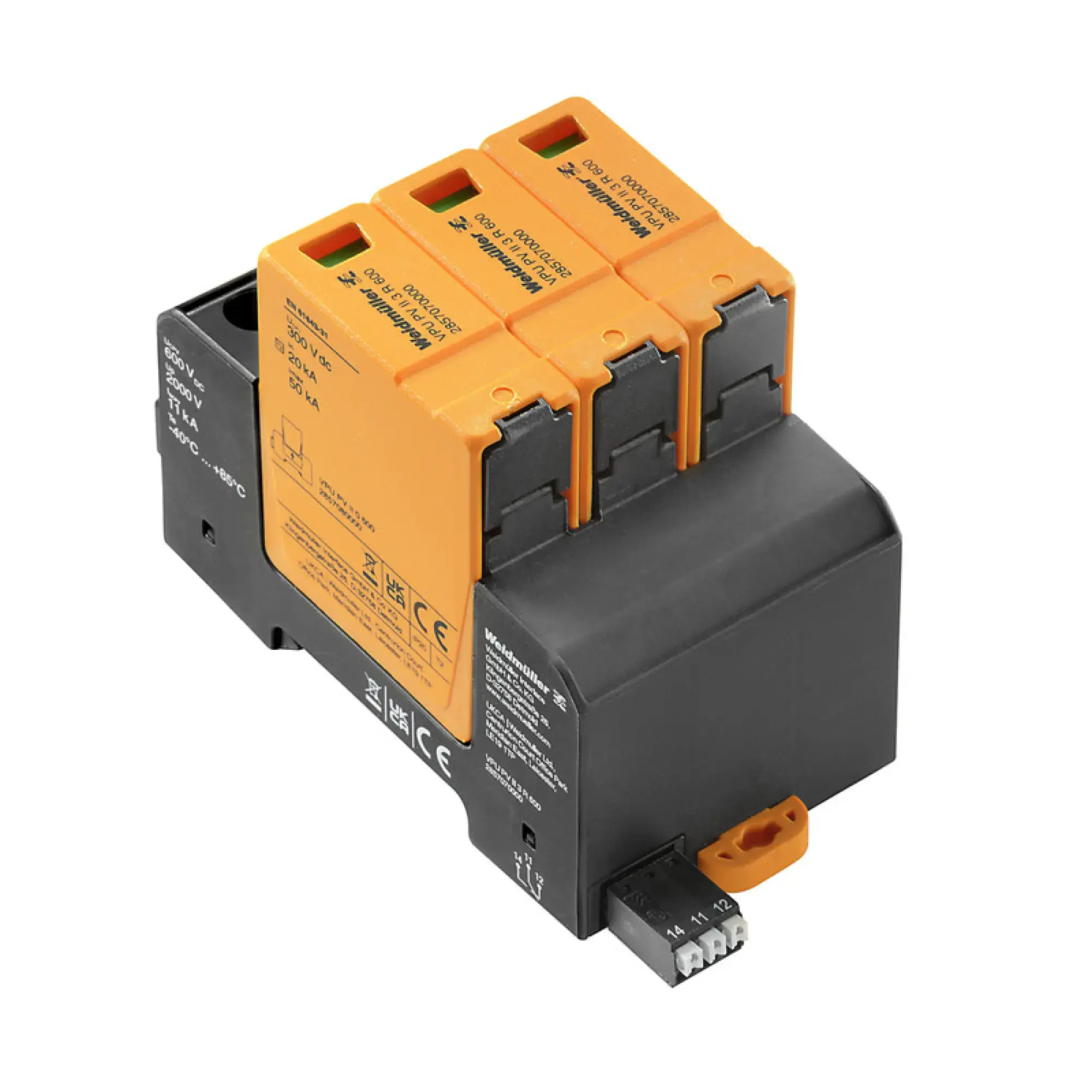 Weidmüller 2857070000 Surge voltage arrester (power supply systems), with remote contact, Type II, DC, 600 V (img_001) Weidmüller 2857070000 Surge voltage arrester (power supply systems), with remote contact, Type II, DC, 600 V (img_001)