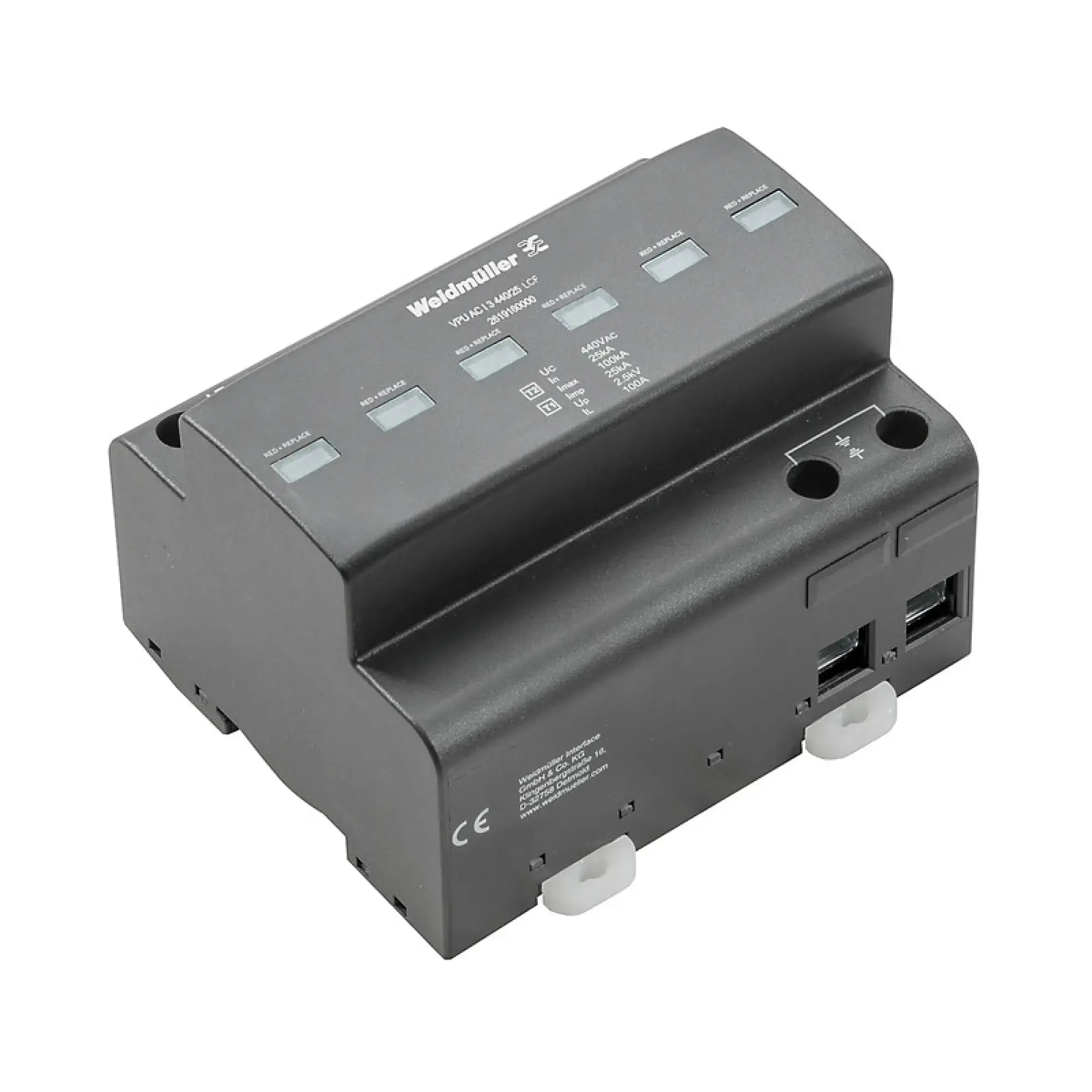 Weidmüller 2619160000 Surge voltage arrester (power supply systems), Surge protection, Type I + II, Low voltage network: TN-C, I, II, IV, AC, 400 V (img_001) Weidmüller 2619160000 Surge voltage arrester (power supply systems), Surge protection, Type I + II, Low voltage network: TN-C, I, II, IV, AC, 400 V (img_001)