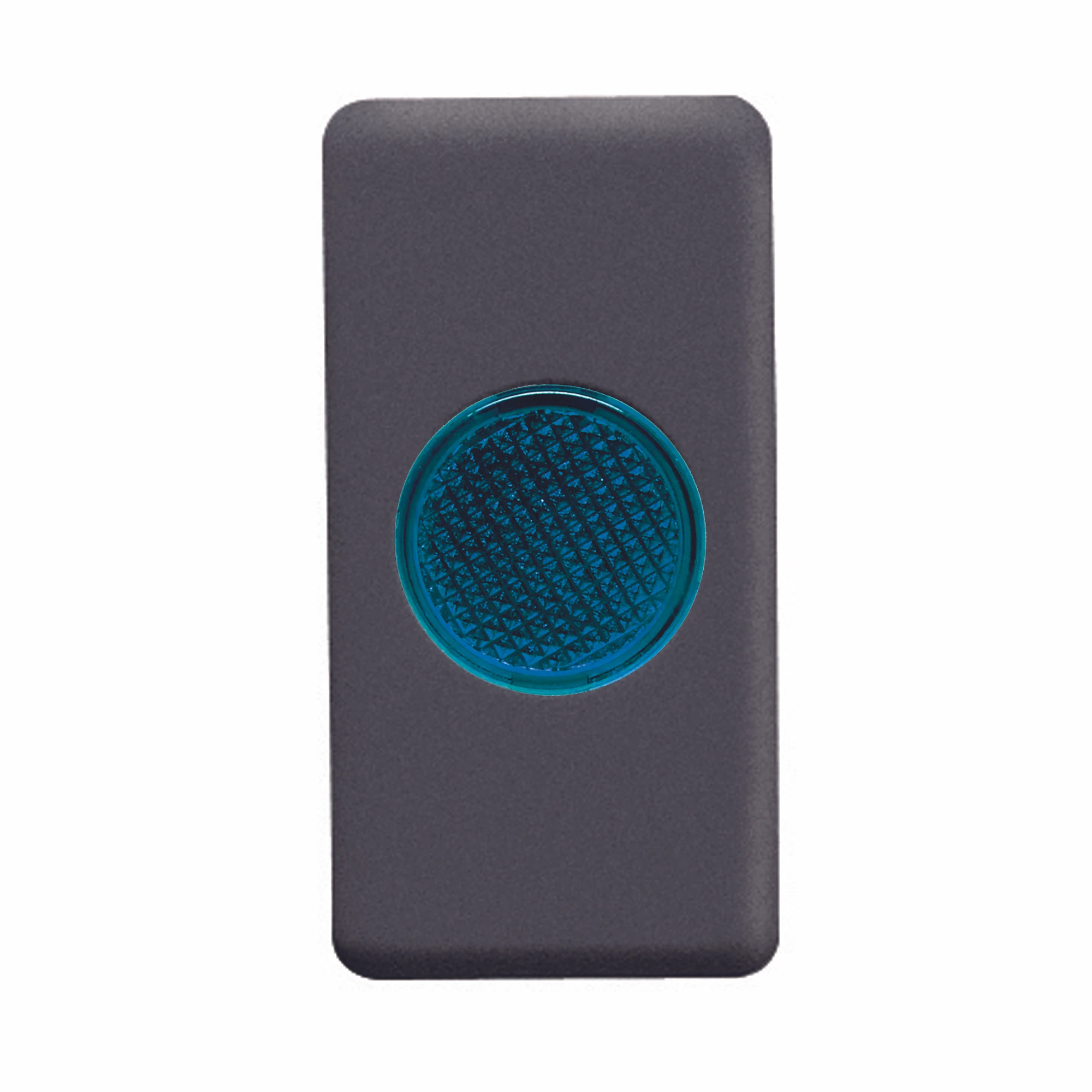 GEWISS GW21631 SINGLE INDICATOR LAMP - 12/24/250V - LIGHT BLUE - 1 MODULE - SYSTEM BLACK (img_001)