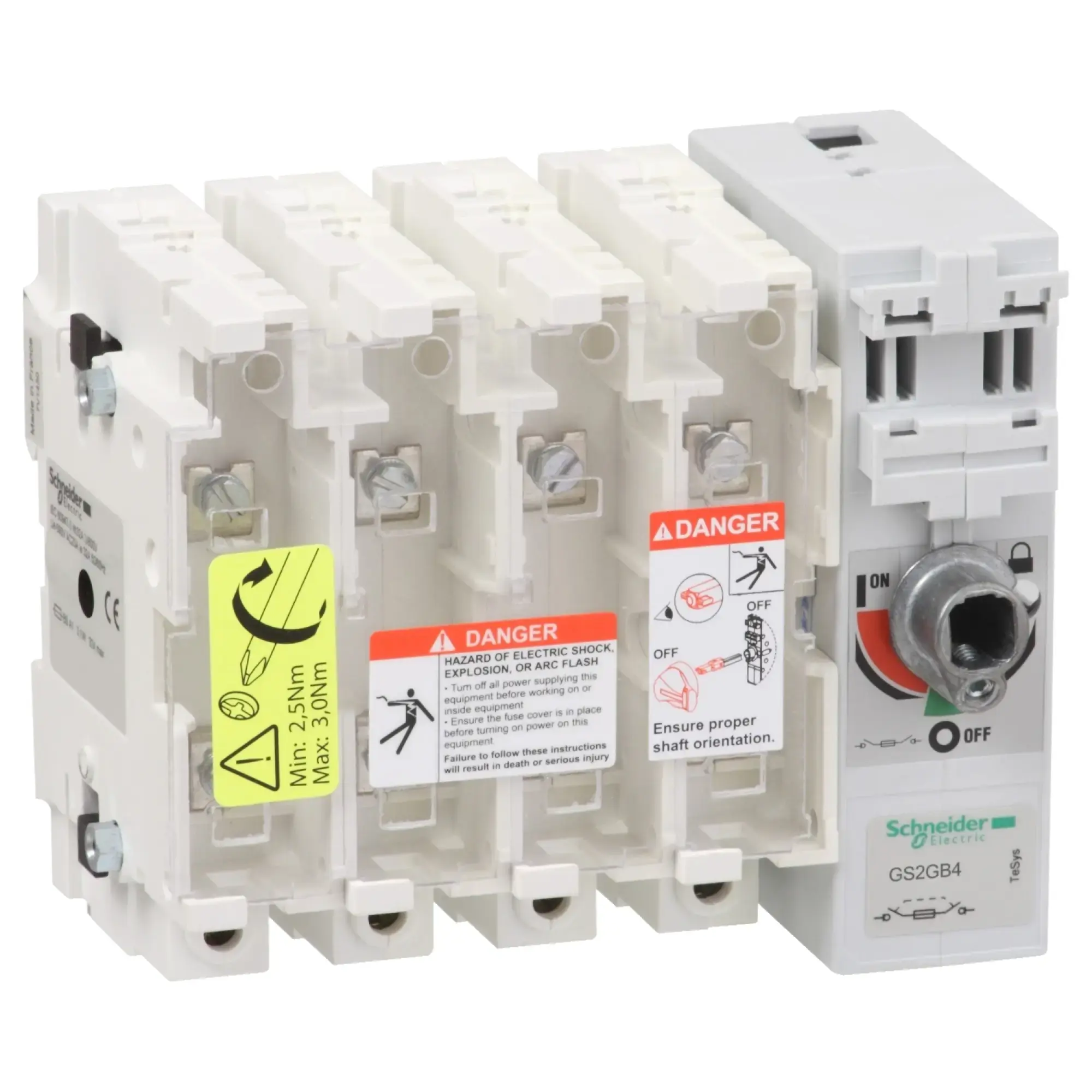 Schneider Electric GS2GB4 Load disconnect switch with fuses TeSys GS2G, 4p, 63A, DIN A2, A3 (img_002)