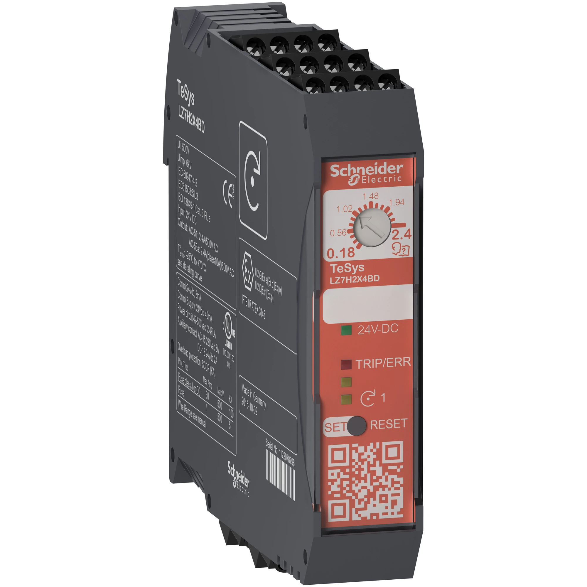 Schneider Electric LZ7H6X5BD TeSys H Safe-Torque-Off Motor Starter 3kW-400V Operation 24VDC (img_001)