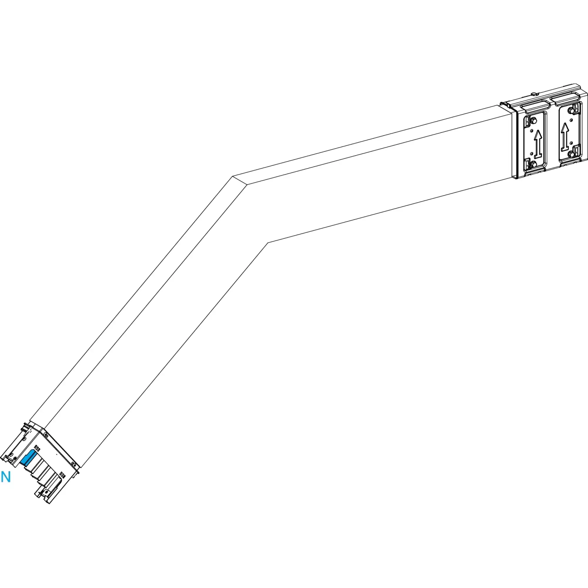 Schneider Electric KSA400DLF43B KSA Angle Element, 400A, flat PE external, selective length, angle ≠ 90° (img_002)