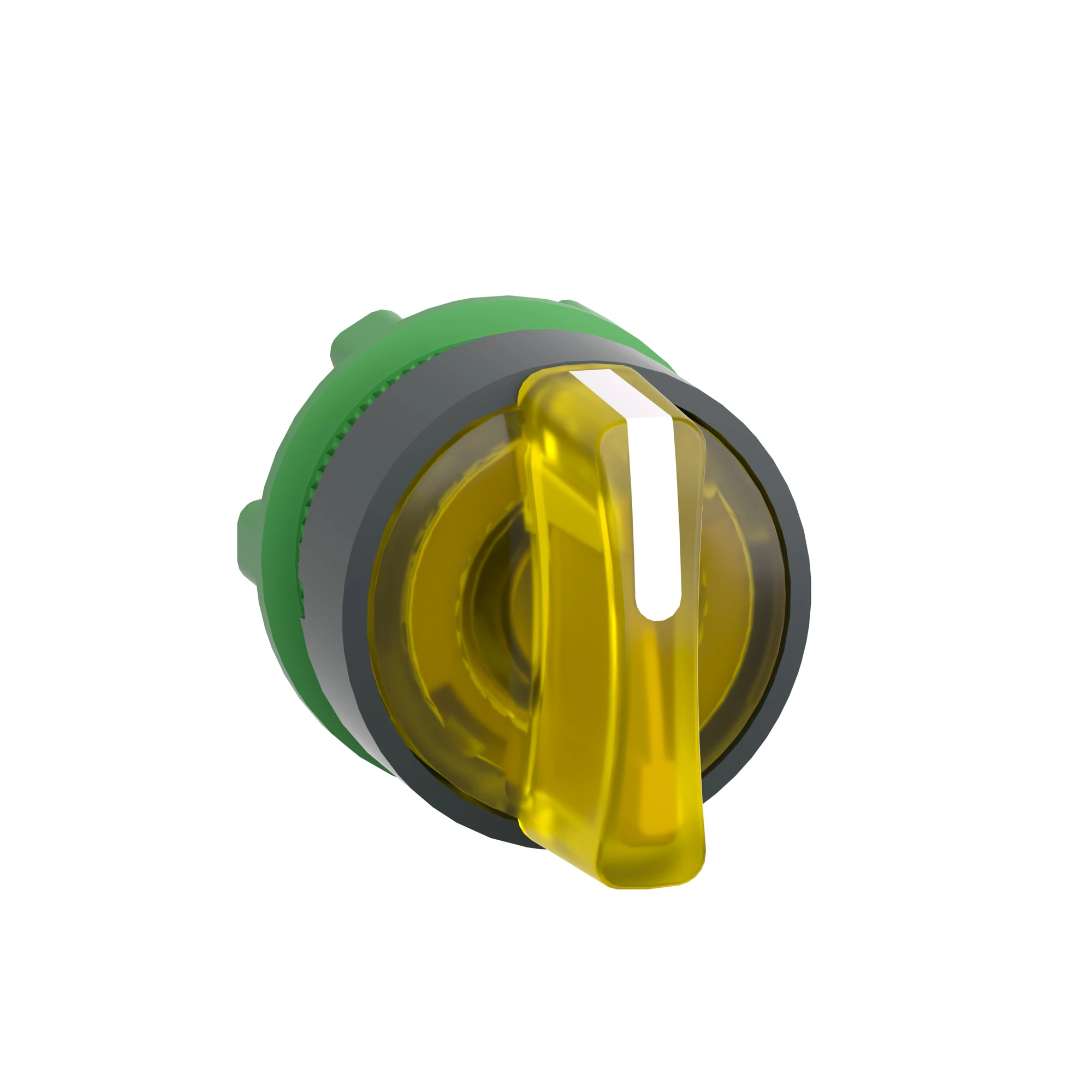 Schneider Electric ZB5AK1383 Illuminated Selector Switch, Front Element, Harmony XB5, Plastic, 22mm, Yellow, for Universal LED, 3 Positions, Latching (img_003)