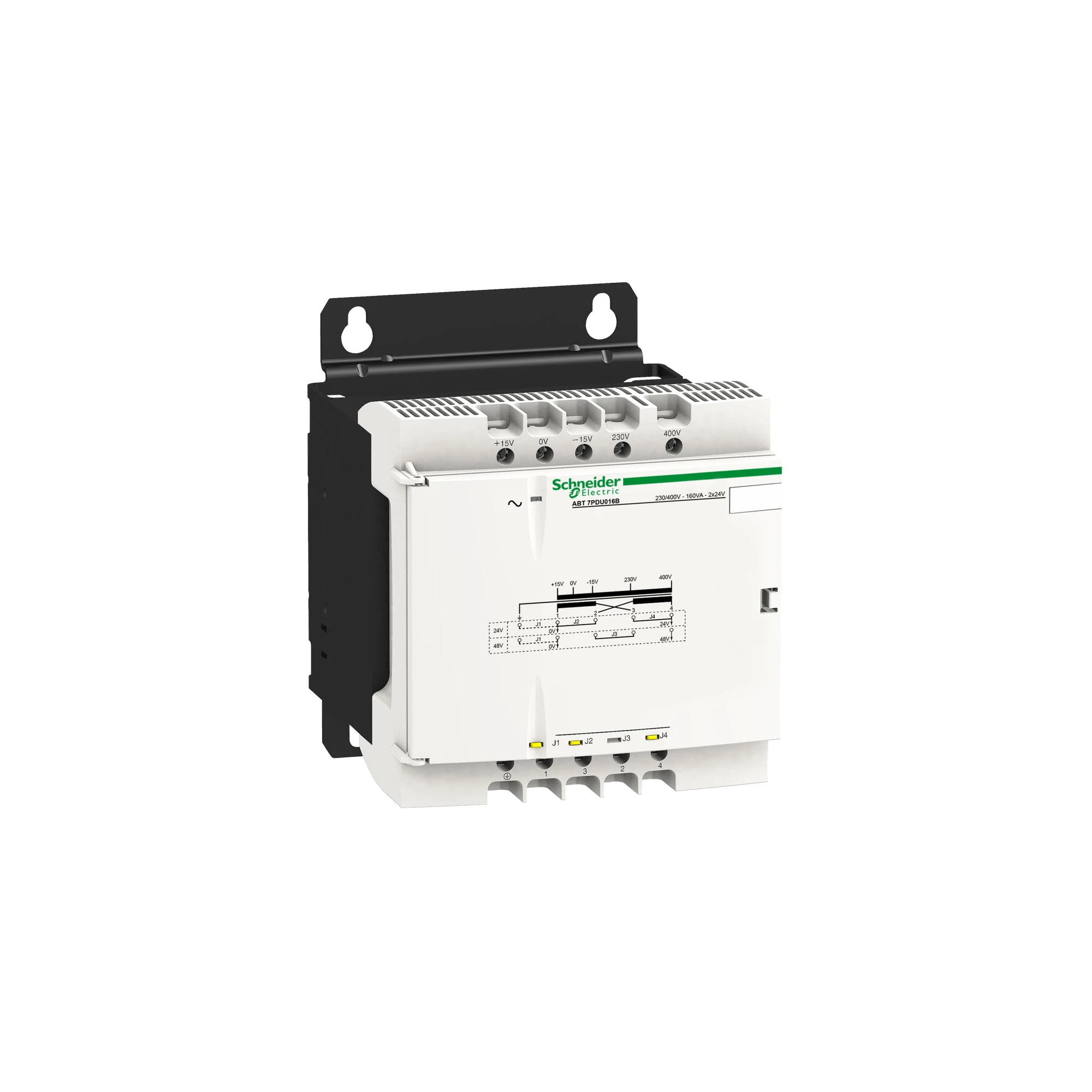 Schneider Electric ABT7PDU016B Safety isolation transformer, Modicon ABT7, Input 230/400V AC, Output 2x 24V AC, 160VA (img_001) Schneider Electric ABT7PDU016B Safety isolation transformer, Modicon ABT7, Input 230/400V AC, Output 2x 24V AC, 160VA (img_001)